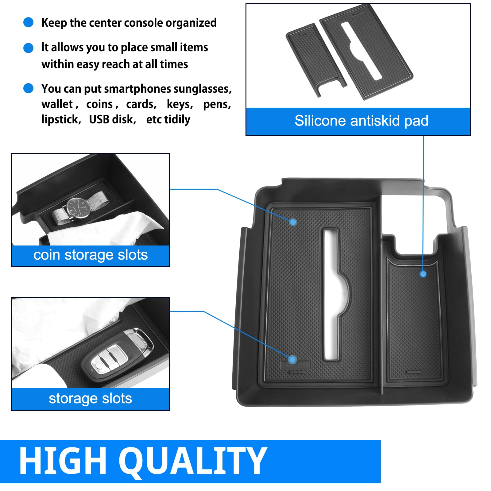 Shaohao For 2024 2025 Nissan Frontier Center Console Organizer Tray Fit For 2022 2023 2024 2025 Nissan Frontier Accessories Fron