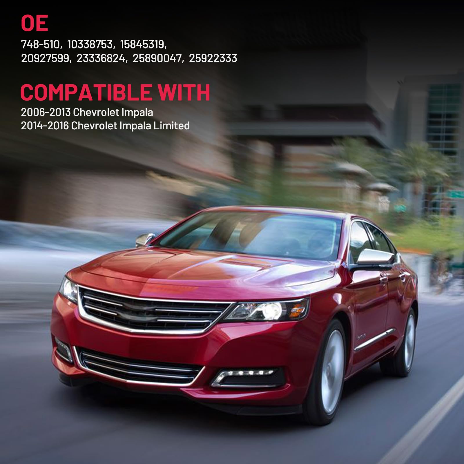 BDFHYK 748-510 Power Window Regulator with Motor Rear Left Compatible with Chevy Impala 2006-2013, Compatible with Chevy Impala