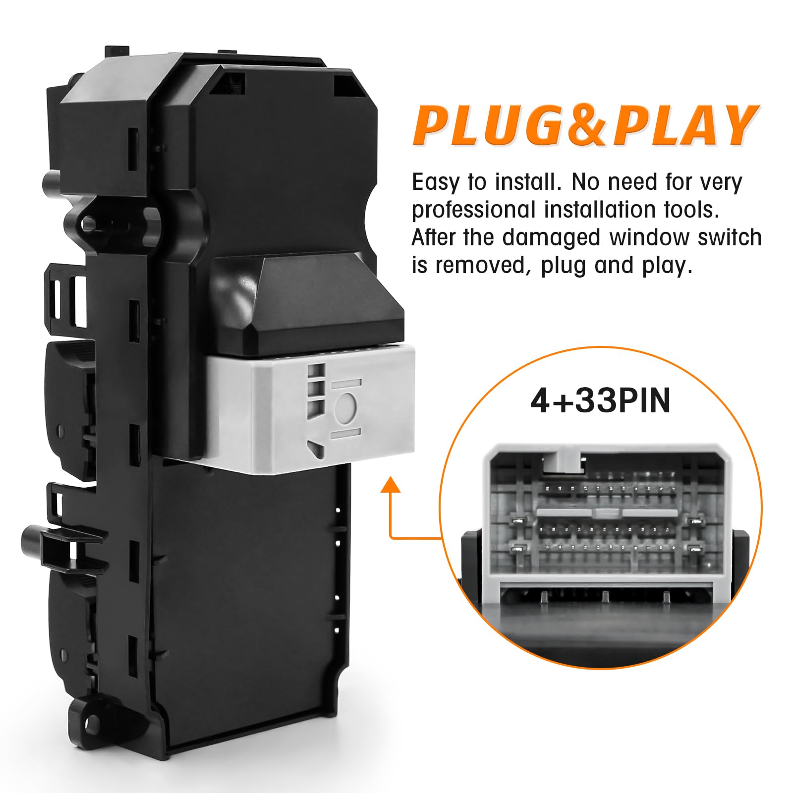 Master Power Window Switch Compatible With 2008-2012 Honda Accord Double Auto Button Replace# 35750-Ta0-A31, 35750-Ta0-A32