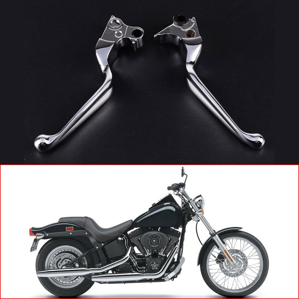 2X Chrome Brake Clutch Hand Levers Fit Harley Davidson Dyna Xl Sportster 883 1200 Softail Fat Boy Road King