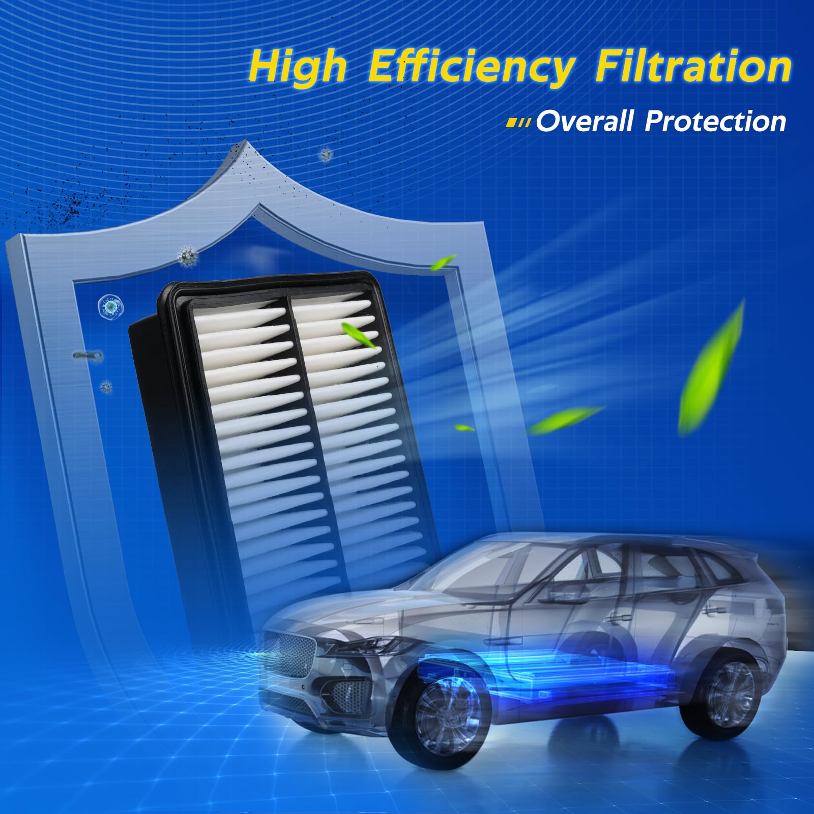 E-Longwell Engine Air Filter for Mazda 3, CX-30, CX-50 - Plastic, Model E99516, 2019-2023