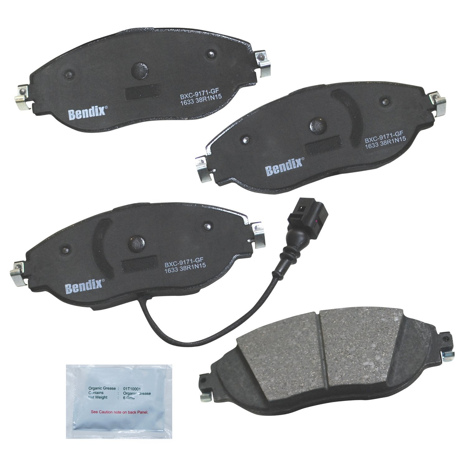 Bendix Priority1 Cfc1633 Ceramic Front Brake Pads For Select Models Audi A3 Quattro, S3, Seat Leon, Tarraco, Volkswagen Arteon, 