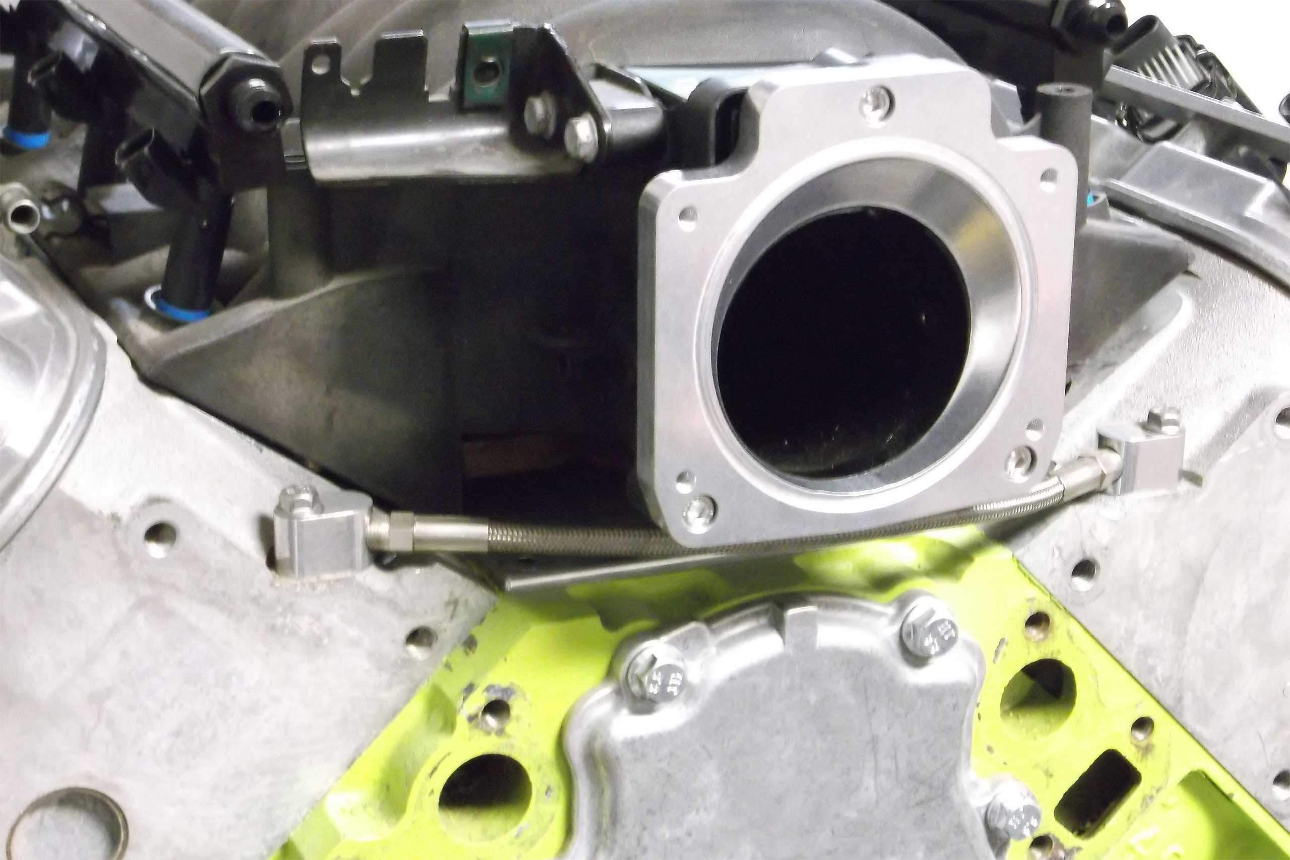 Ict Billet Ls Throttle Body Adapter - Ls1 3 Bolt Intake Manifold To Ls3 4 Bolt Throttle Body Dbc Lm7 Lr4 Lq4 Ls6 L59 Lq9 Lm4 L33