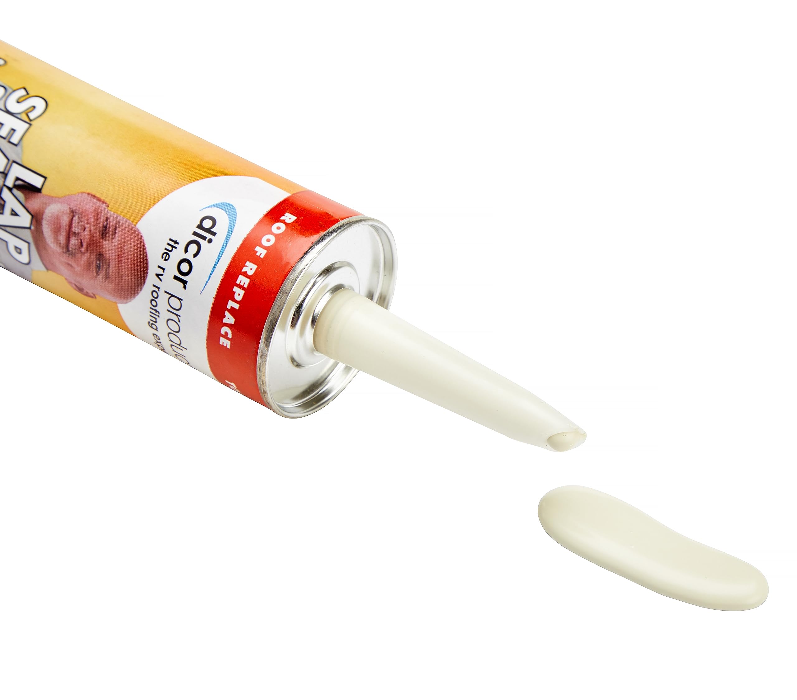 Dicor 501LSV-1 HAPS-Free Self-Leveling Lap Sealant for horizontal surfaces - 10.3 Oz, Ivory, Secure, Ideal for RV Roofing, Maint