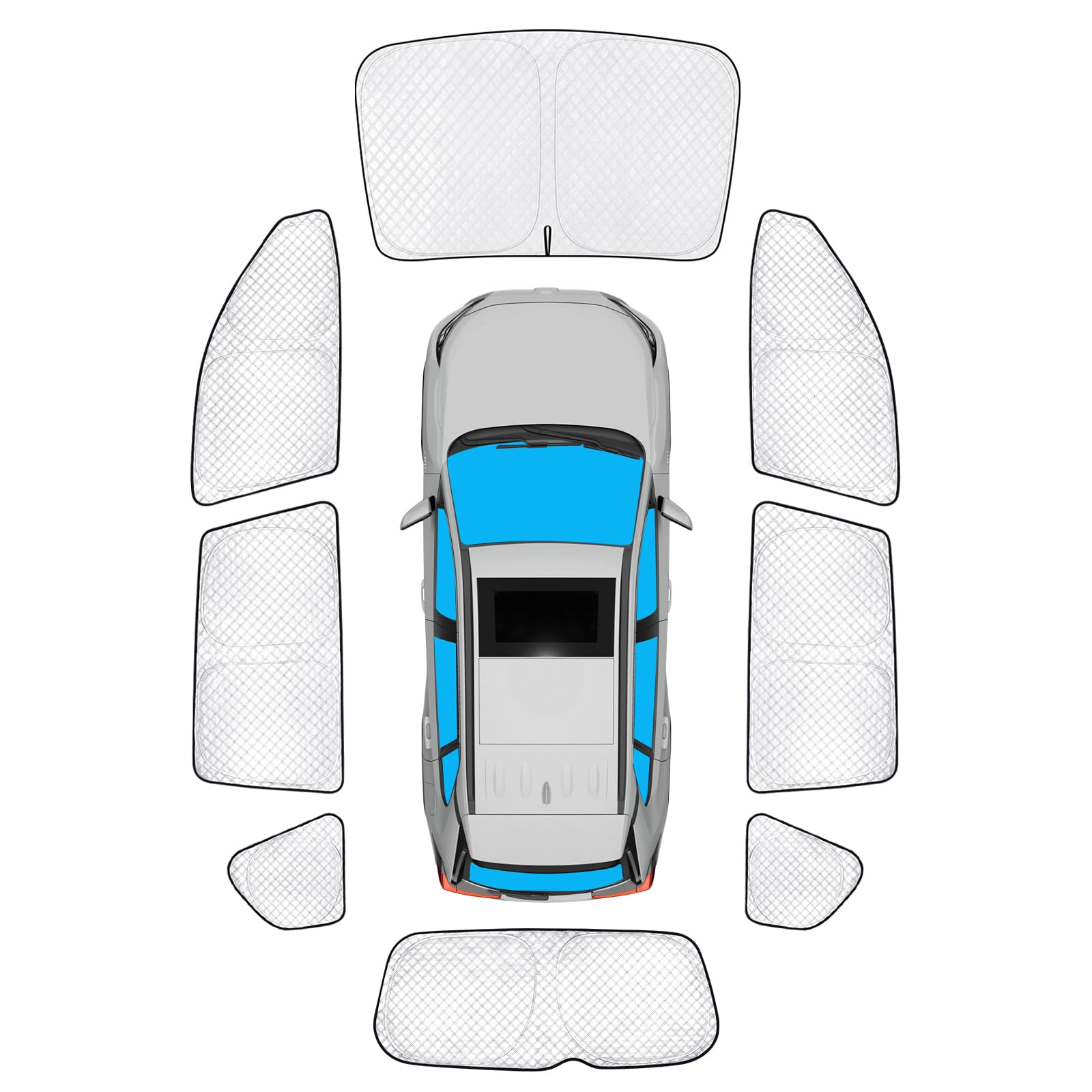 Kmf Full Window Sun Shade Custom Fit For Toyota Rav4 2006-2012 Accessories, Privacy Car Window Covers Sunshade For Windshield Si