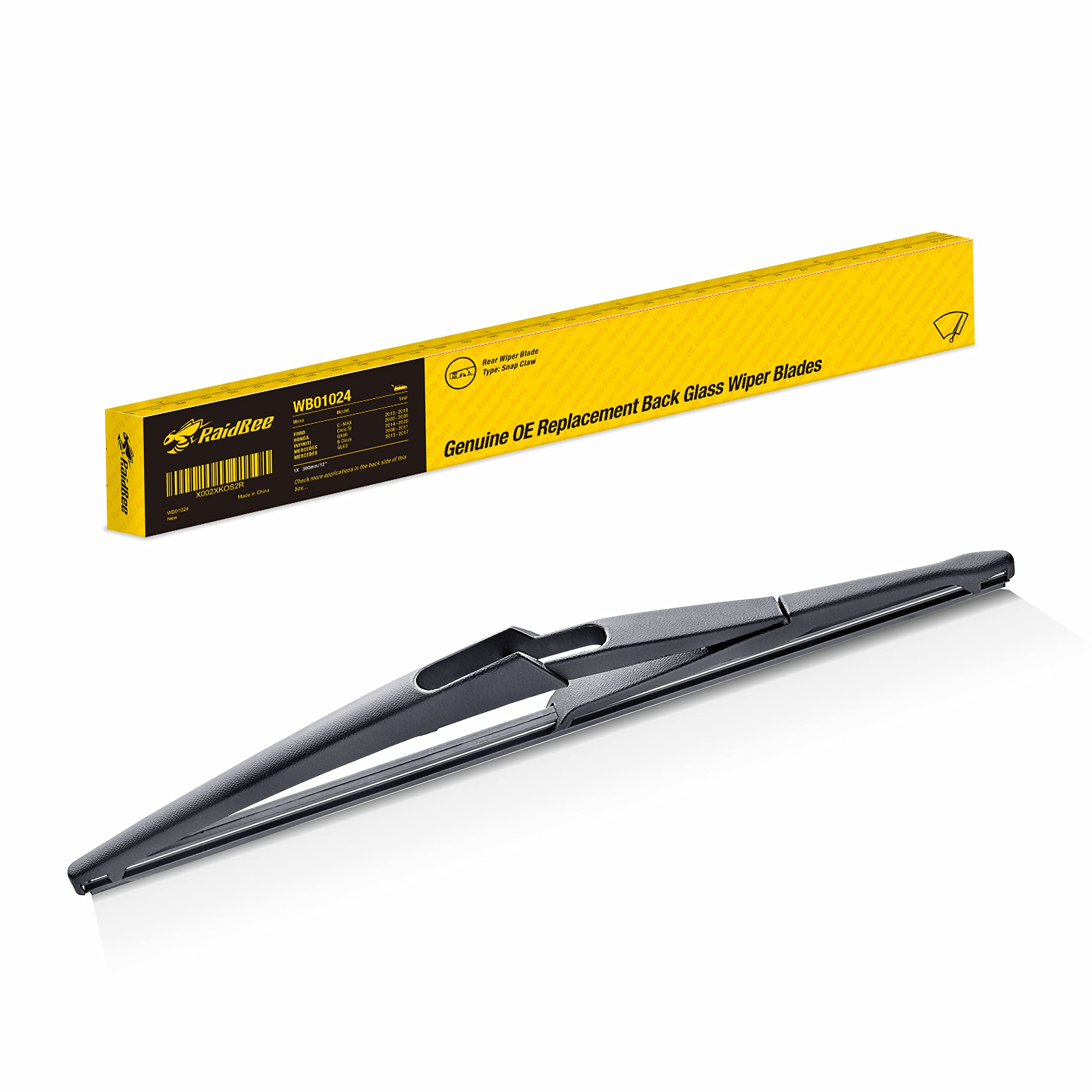 Raidbee Rear Wiper Blade, 12 Inch Rear Windshield Wiper Blades For Original Equipment Replacement, Compatible For Nissan Rouge 2