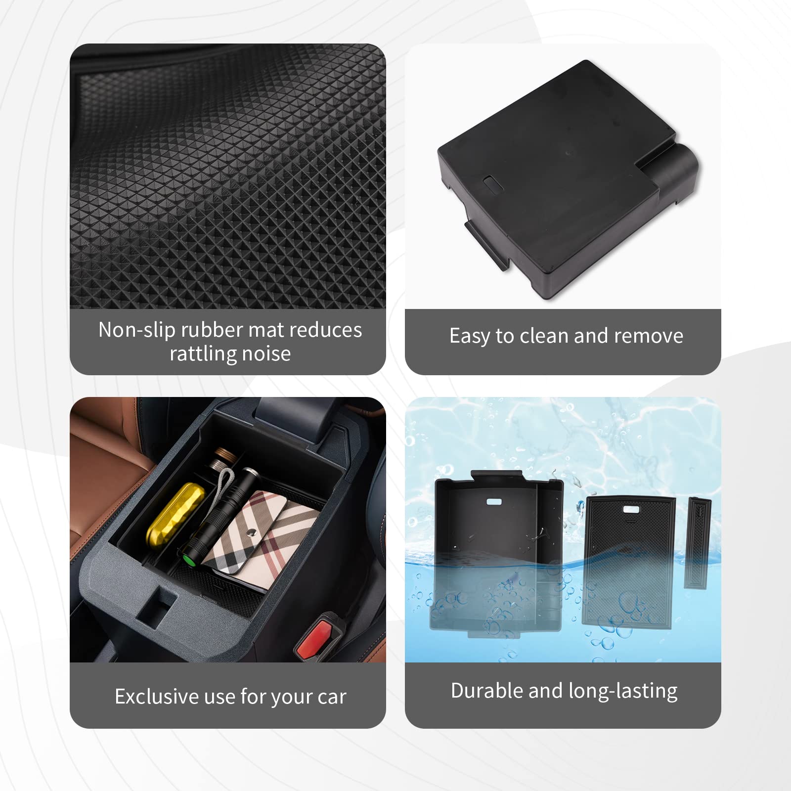 Cdefg Maverick Center Console Organizer For 2022 2023 2024 2025 Maverick Truck Central Console Armrest Tray Storage Box Insert Tray Coin Container Para 2022-2025 Maverick Pickup Truck Accessories