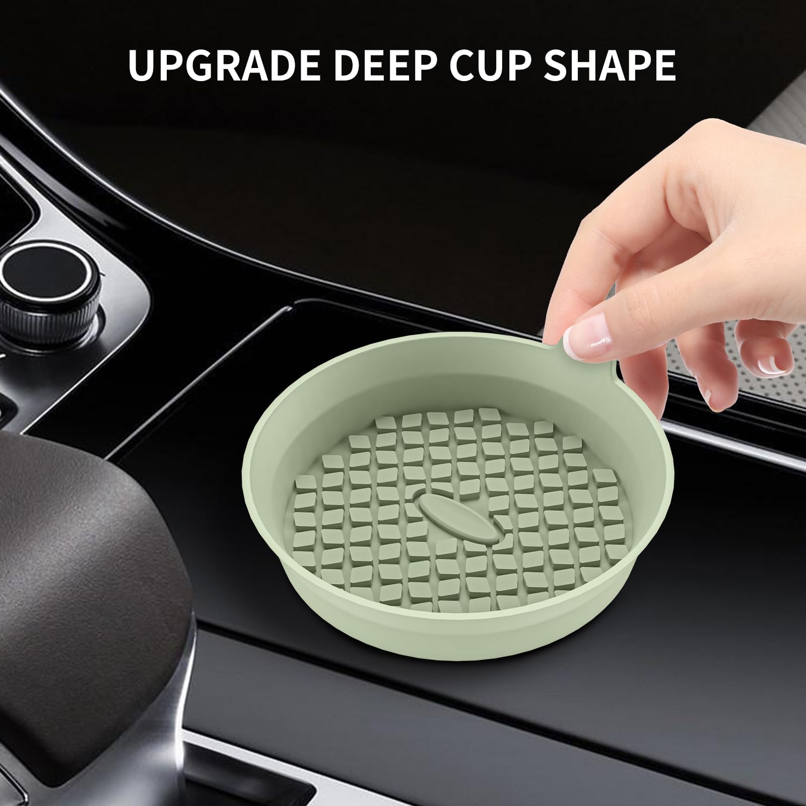 Me.Fan Car Cup Holder Coasters [4 Pack] Silicone Cups Mats, Automotive Universal Non-Slip Recessed Interior Accessories Desert S