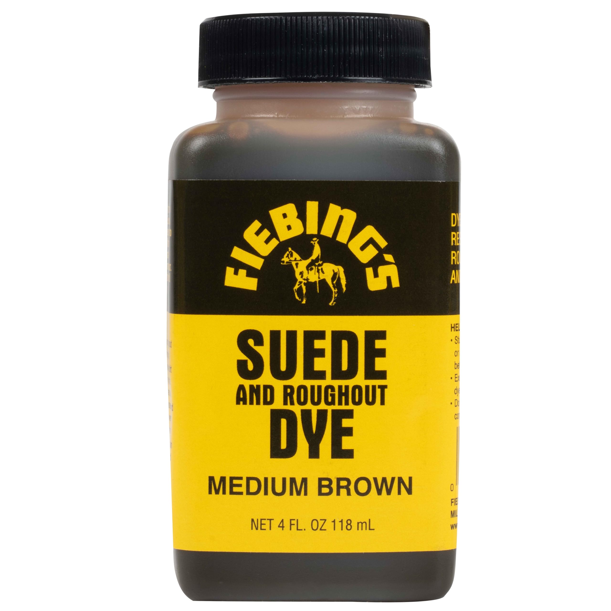 Fiebing'S Medium Brown Suede Dye (4 Oz) - Recolor, Brighten & Restore Suede & Roughout Leather Shoes, Furniture, Purse - Include