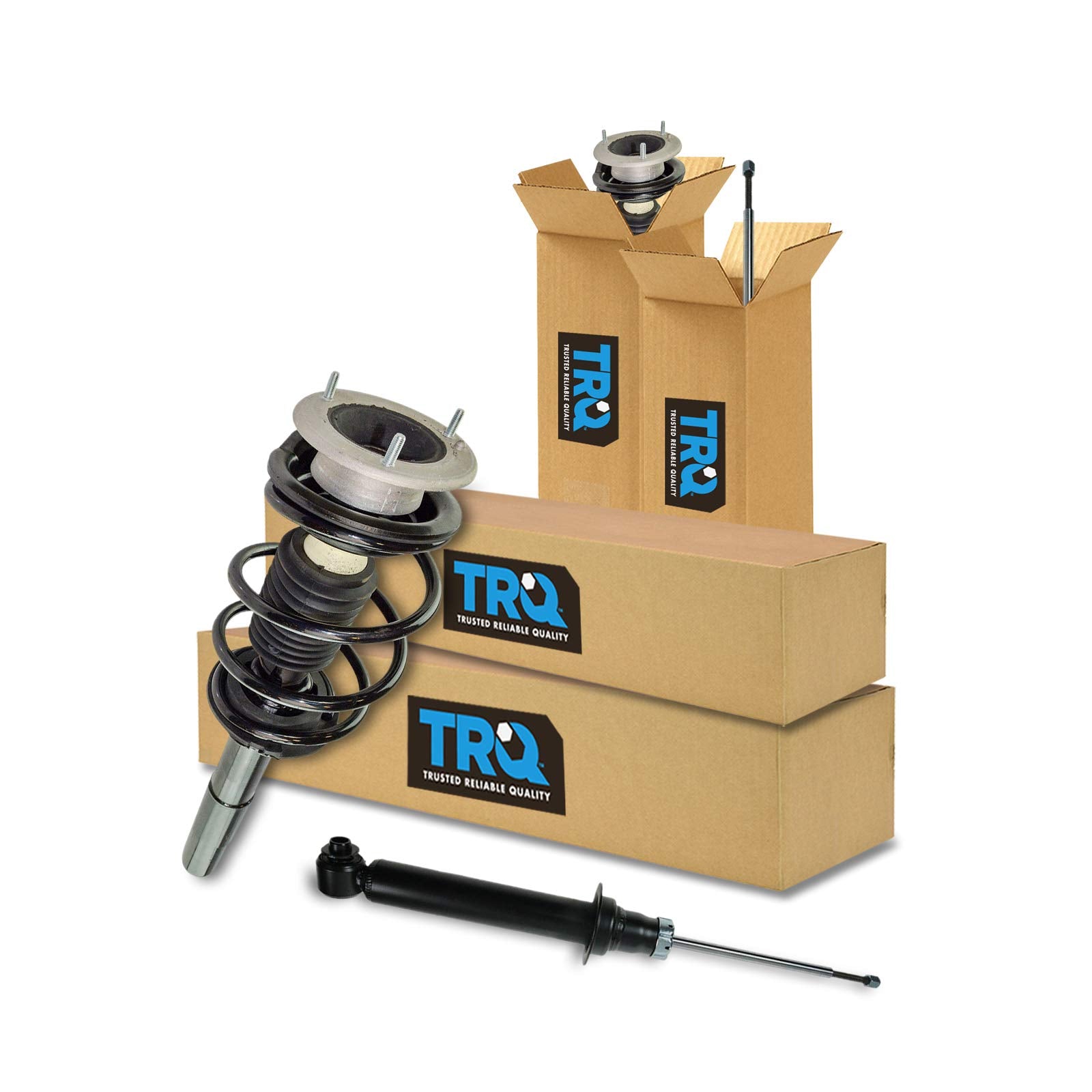 Trq Front And Rear Complete Strut Assembly & Shock Absorber Kit Complete Strut & Coil Spring Assembly Compatible With 2001-2003 