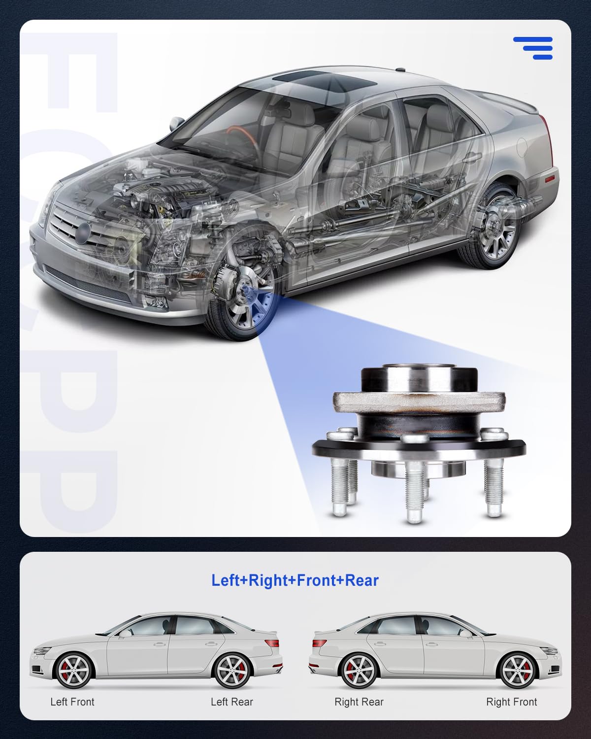 ECCPP Rear or Front Wheel Hub Bearing Assembly 6 Lugs w/ABS Fit for Buick Enclave 08-16, Fit for Chevy Traverse 09-16, Fit for G