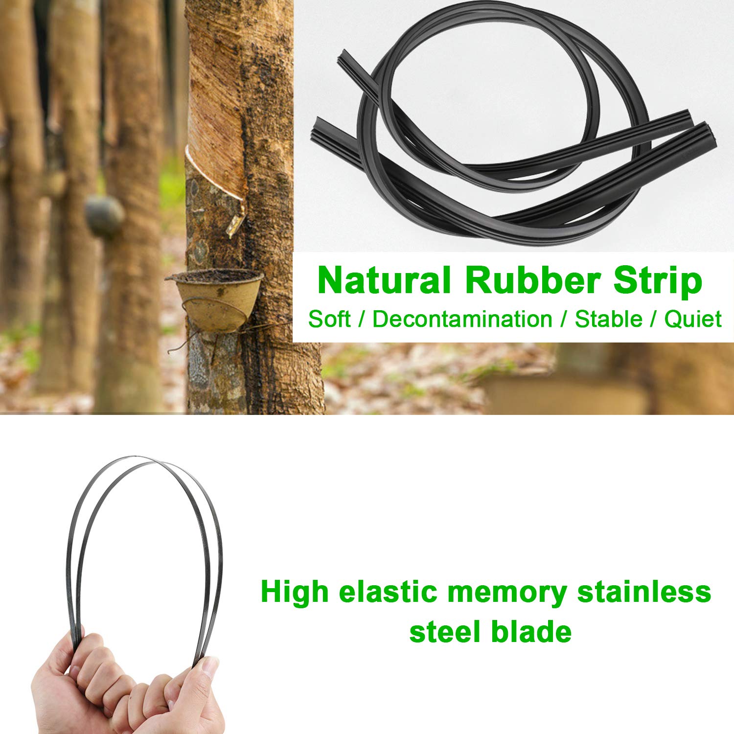 2 Wipers Replacement For Bmw 3-Series 4-Door E90 E91 06/2006-08/2009 325Xi 328I 328Xi 328Ixdrive 330I 330Xi 335I 335Xi M3, Windshield Wiper Blades Original Equipment Replacement - 24'/19' (Set Of 2)