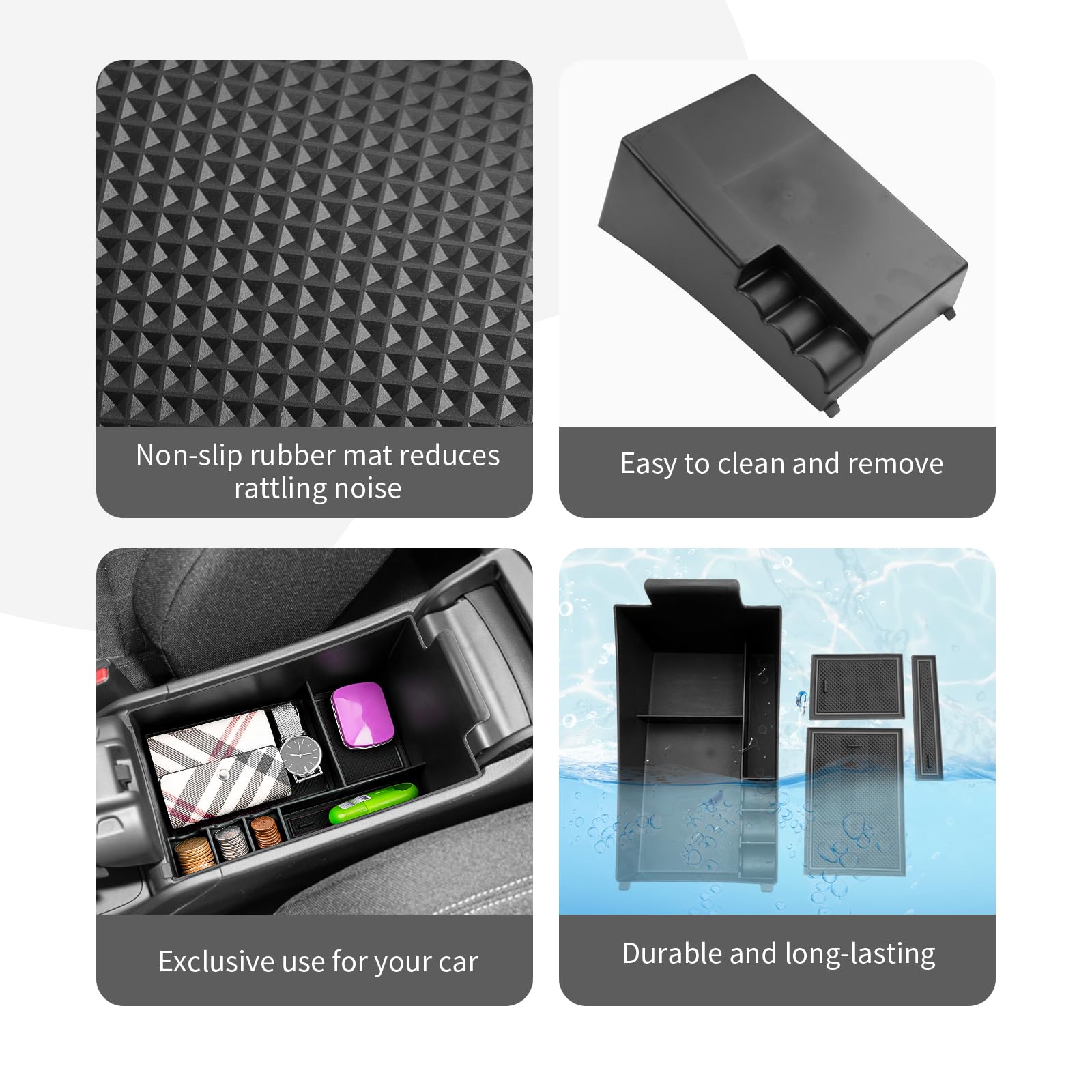 Cdefg 2023 Hrv Center Console Organizer Tray For 2023 2024 Hr-V Armrest Tray Storage Box Secondary Insert Tray Coin Container 20