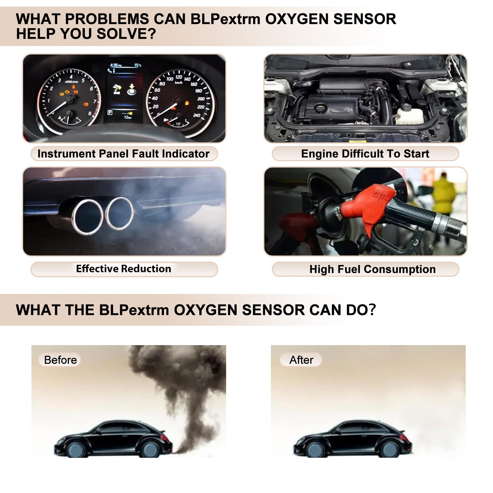 Oxygen O2 Sensor Upstream Downstream 56028994AA Compatible with Chry 300 Dodge Dakota Durango Ram 1500 Jeep Wangler Commander Gr