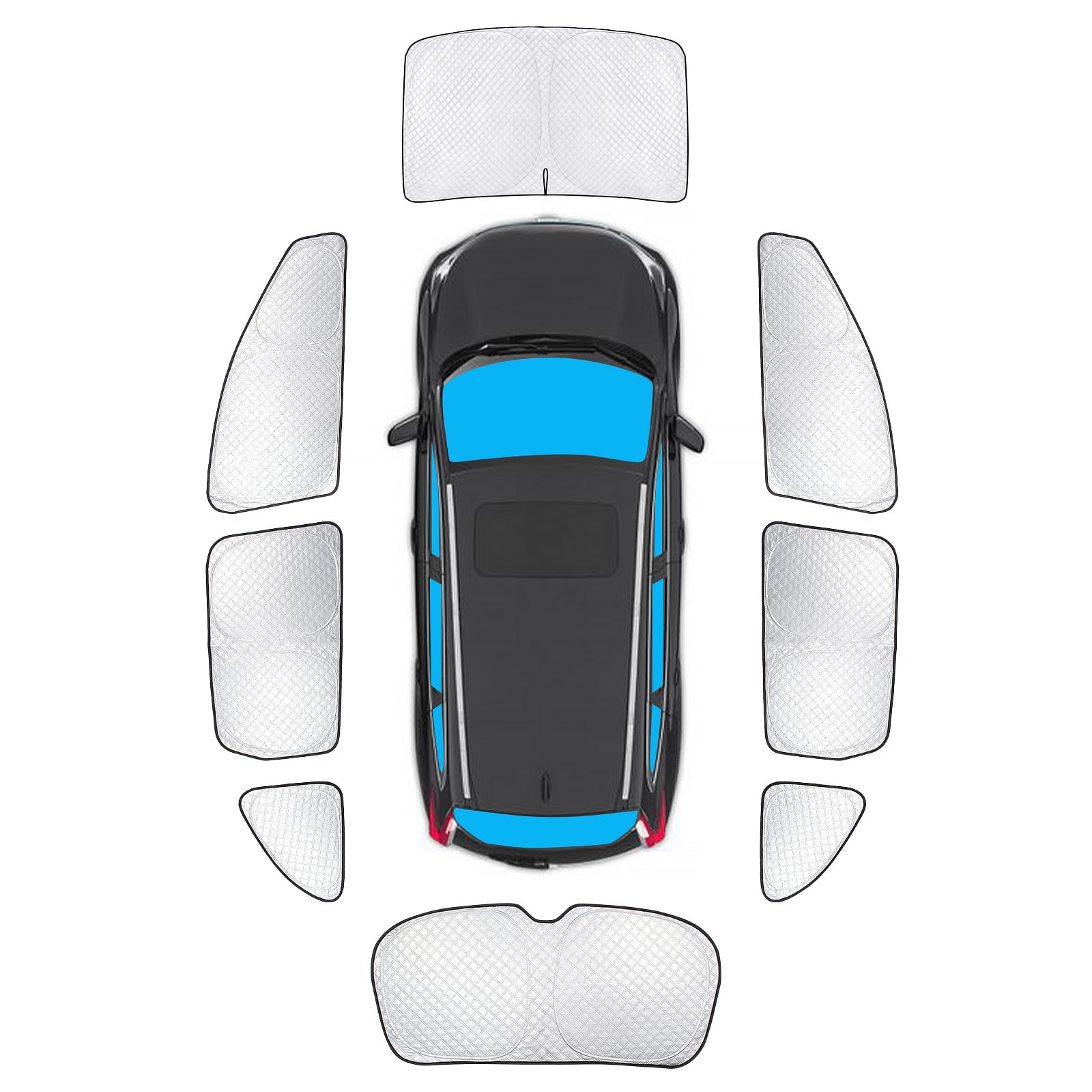 Kmf Windshield Sun Shade Replacement For Honda Cr-V Accessories 2017-2022, Side Window Sun Shade Cover Sun Visor Shield Cover, R