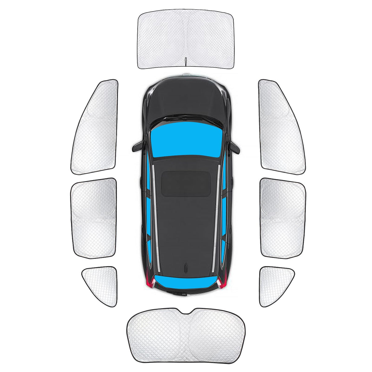 Kmf Windshield Sun Shade Replacement For Honda Cr-V Accessories 2017-2022, Side Window Sun Shade Cover Sun Visor Shield Cover, R