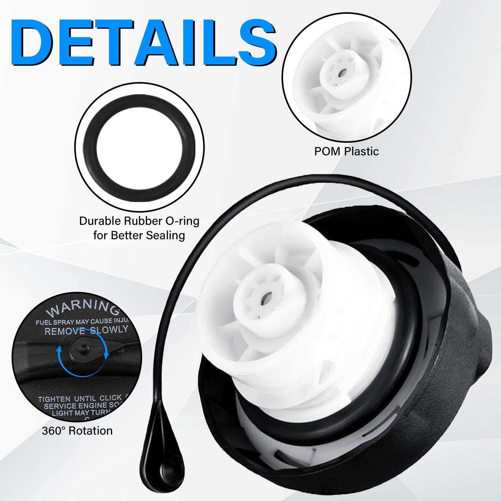 Gas Cap Replacement For Mitsubishi Eclipse 2004-2012, Galant 2004-2012, Outlander 2014-2018, Outlander Sport 2013-2019 Replace 1