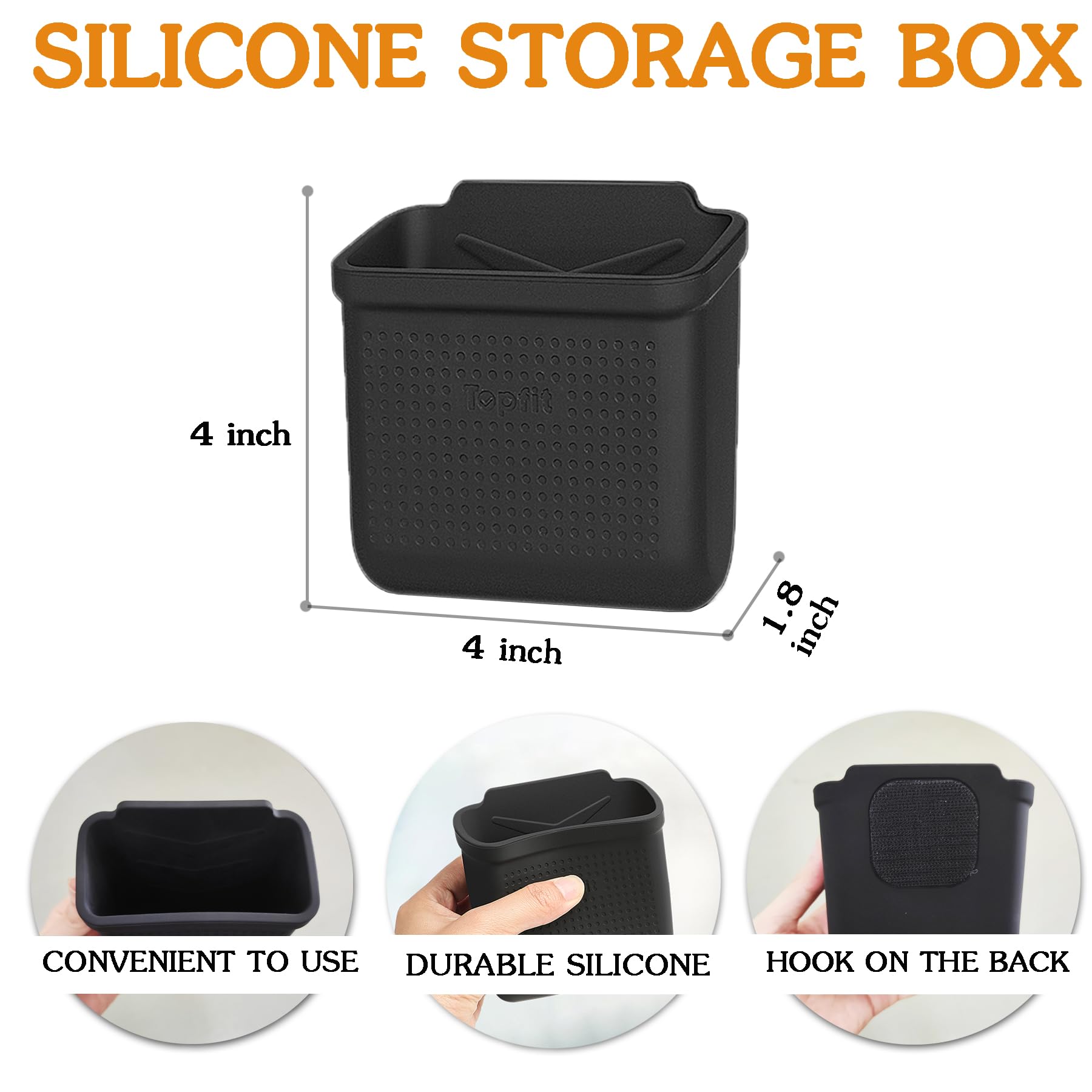 Evfitus For Tesla Model 3 Model Y Accessories Center Console Organizer Tray Storage Box Cell Phone Pocket Silicone Hook Bag Sung