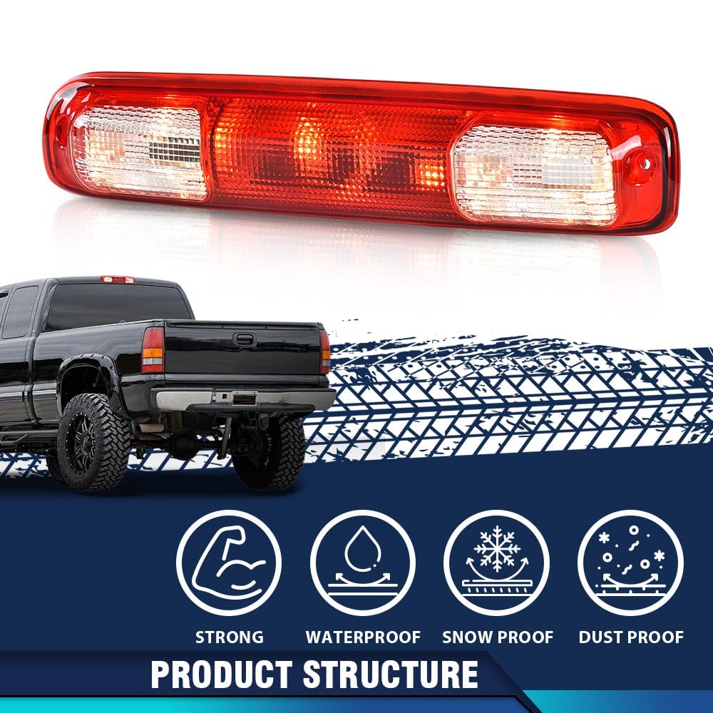 Pit66 High Mount 3Rd Brake Light Compatible With 1999-2006 Chevy Silverado Gmc Sierra 1500 2500 3500 & Hd/Fit 2007 Silverado Sie
