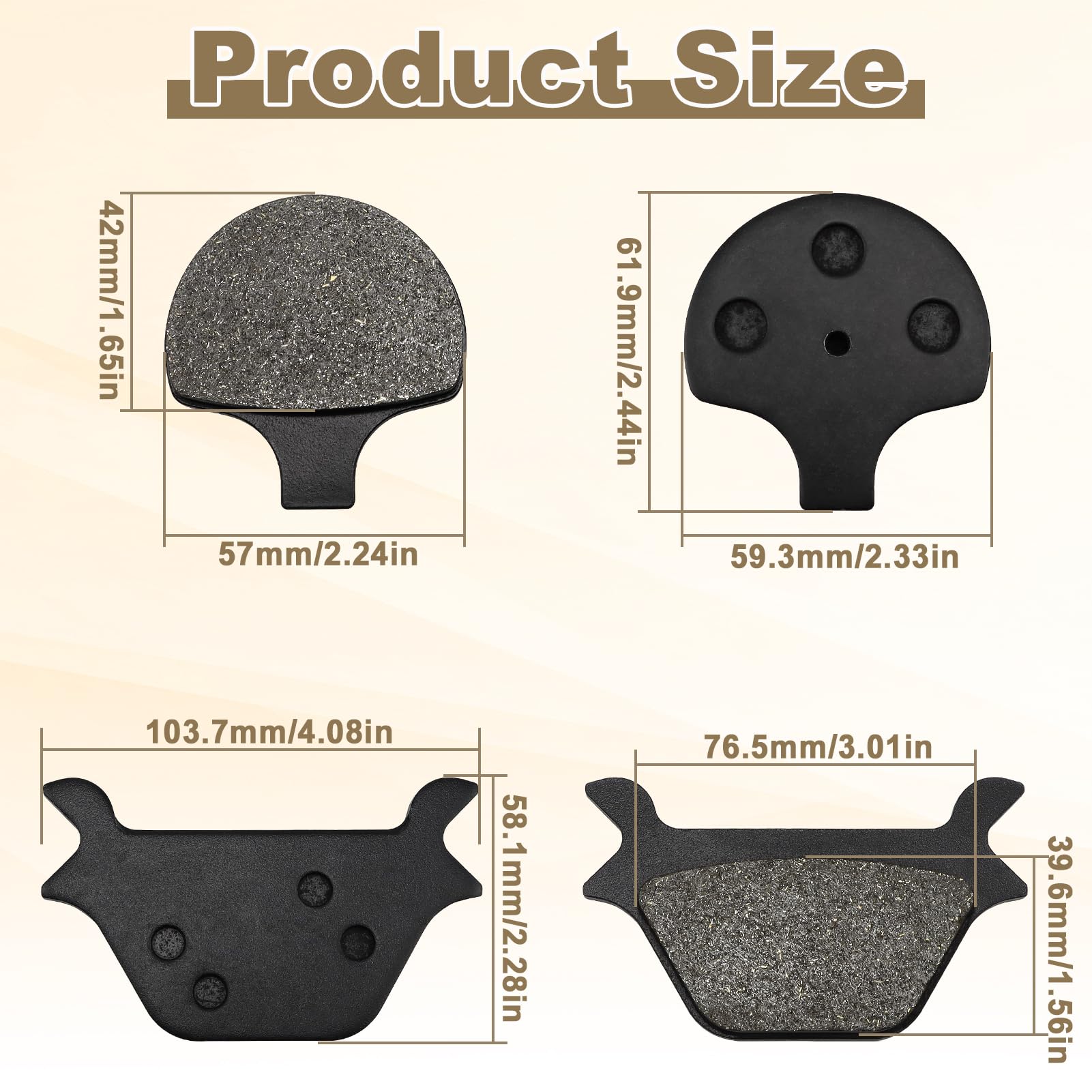 Front & Rear Brake Pads For Harley Davidson Softail, Heritage Softail, Fatboy, Heritage Springer, Sportster 1200 883 Dyna Super