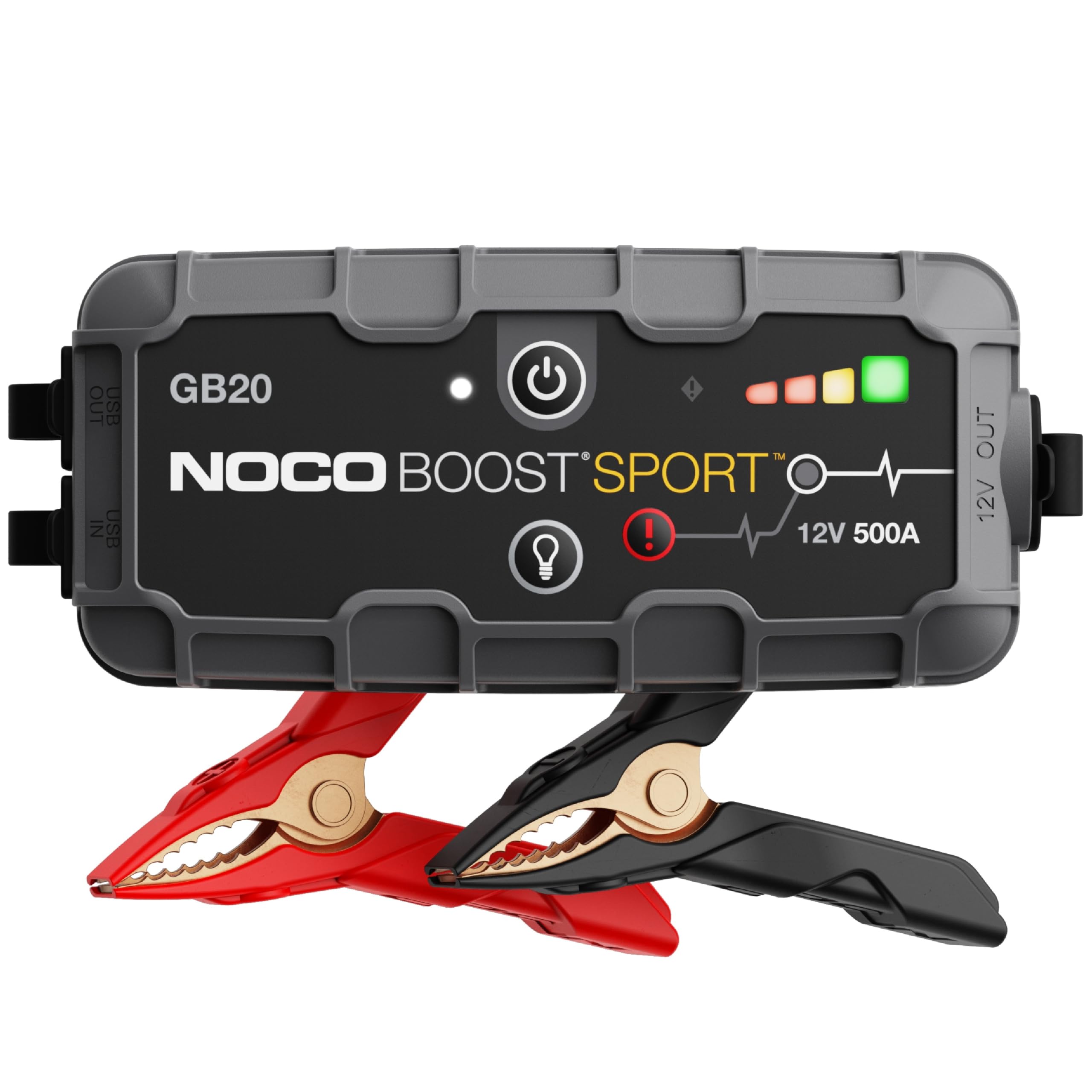 NOCO Boost Sport GB20 500 Amp 12-Volt UltraSafe Lithium Jump Starter Box, Car Battery Booster Pack, Portable Power Bank Charger,