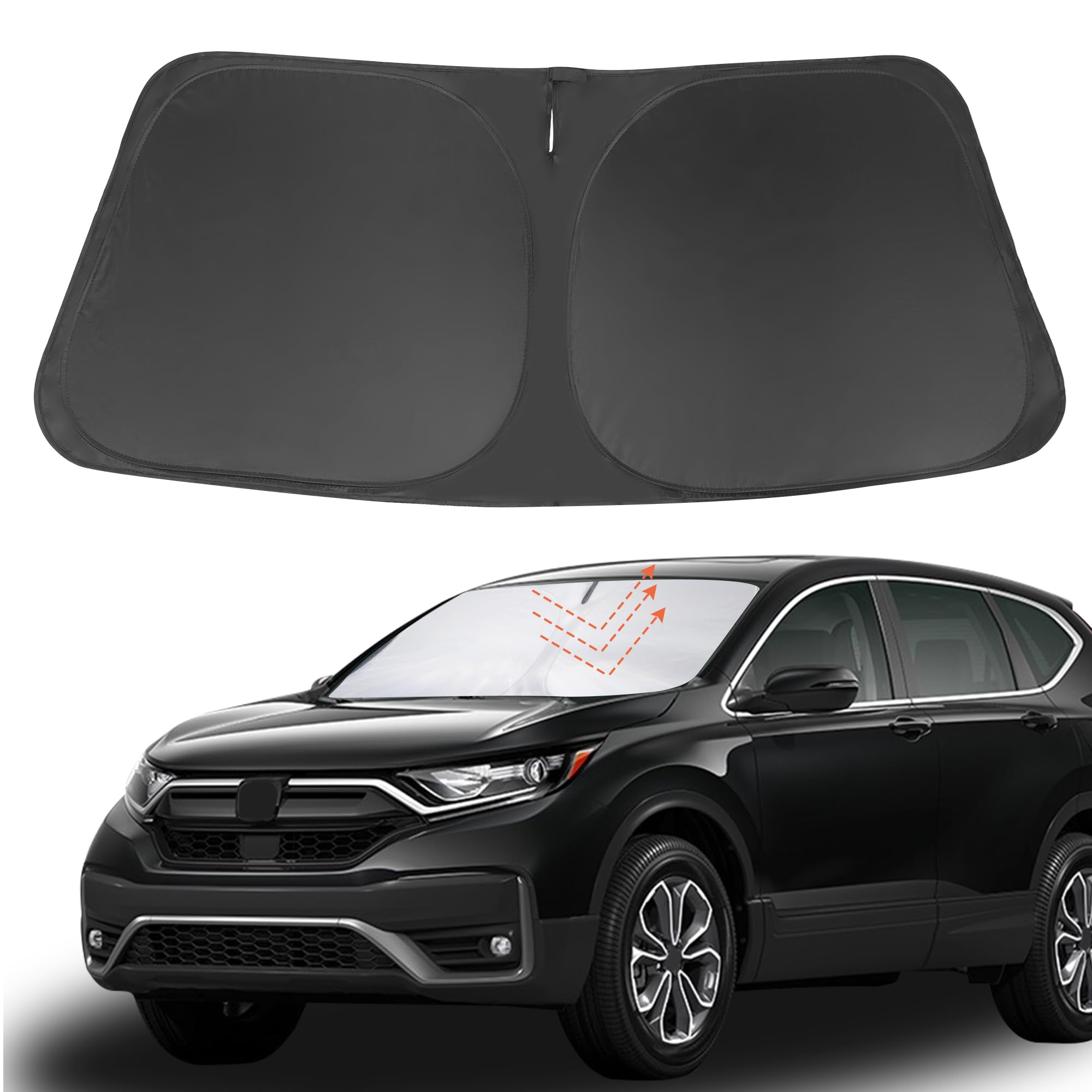 Yycke Windshield Sun Shade Accessories Compatible With 2017 2018 2019 2020 2021 2022 Cr-V Crv For Honda Foldable Sunshade Sun Vi