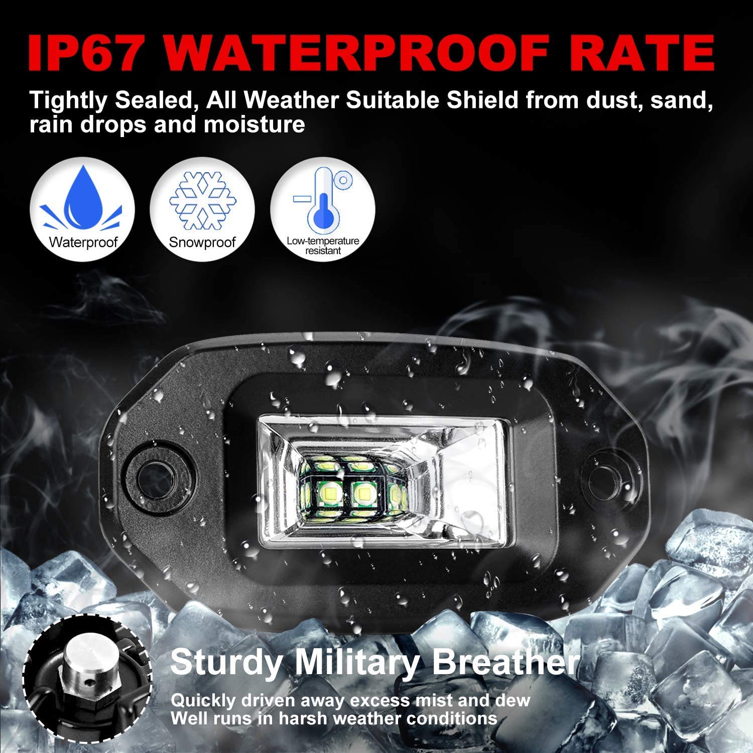 Ebestauto 4Pcs Flush Mount Led Pods 12V Work Lights 20W Bumper Driving/Off Road Led Pod Lamps For Atv Utv Suv Truck Boat