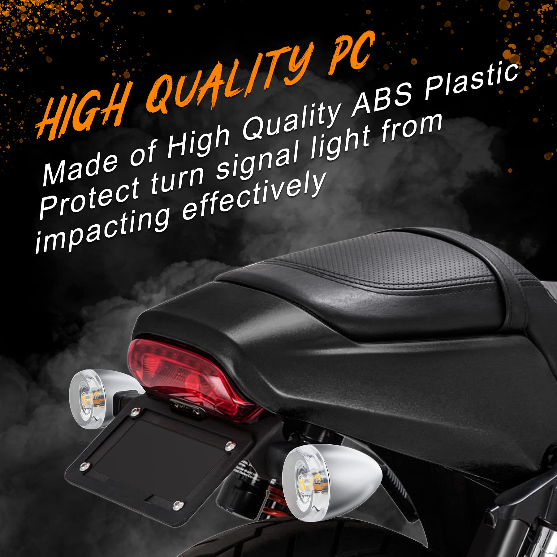 Quasco Clear Turn Signal Lens Cover For 2 Inch Bullet Blinkers Compatible With Harley Street Glide Special Softail Sportster Roa
