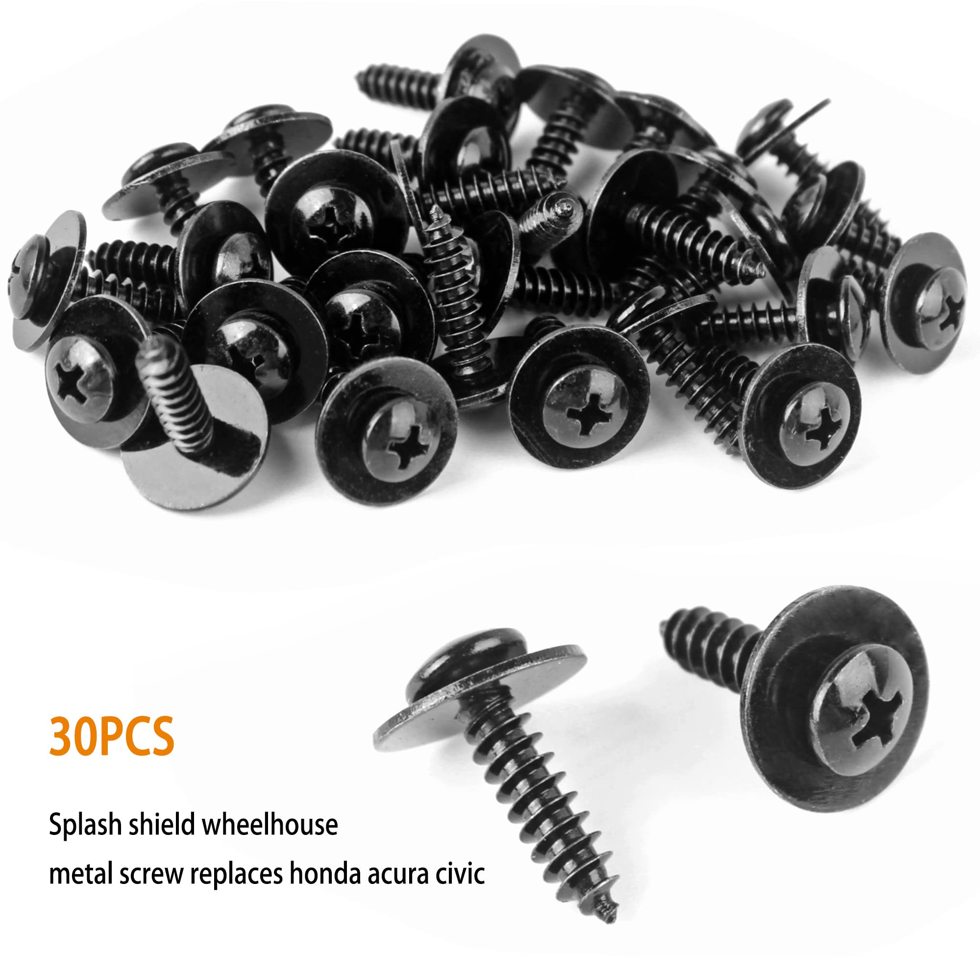 Xislet 3 in 1 Wheelhouse Liner Screw 90114-SE0-000 with 91503-SZ3-003 Bumper Fastener Compatible with Honda Acura Accord Civic M