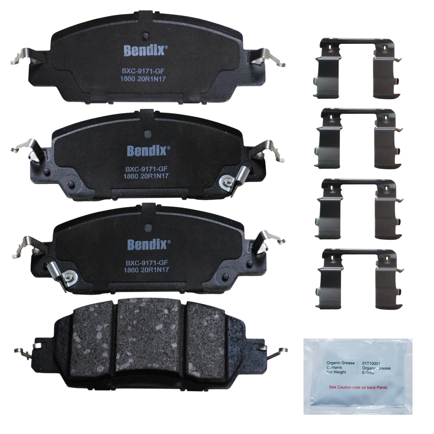Bendix Priority1 Cfc1860 Ceramic Front Brake Pads For Honda Accord 2017-2016