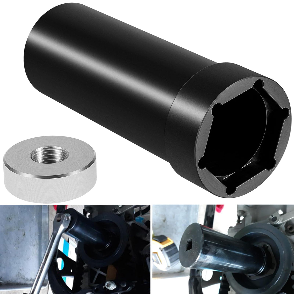 Yoursme Mainshaft Sprocket Wrench for Harley-Davidson 1936-2006 Big Twins Engine & Twin Cam, Pulley Nut Socket Removal Tool 1 7/