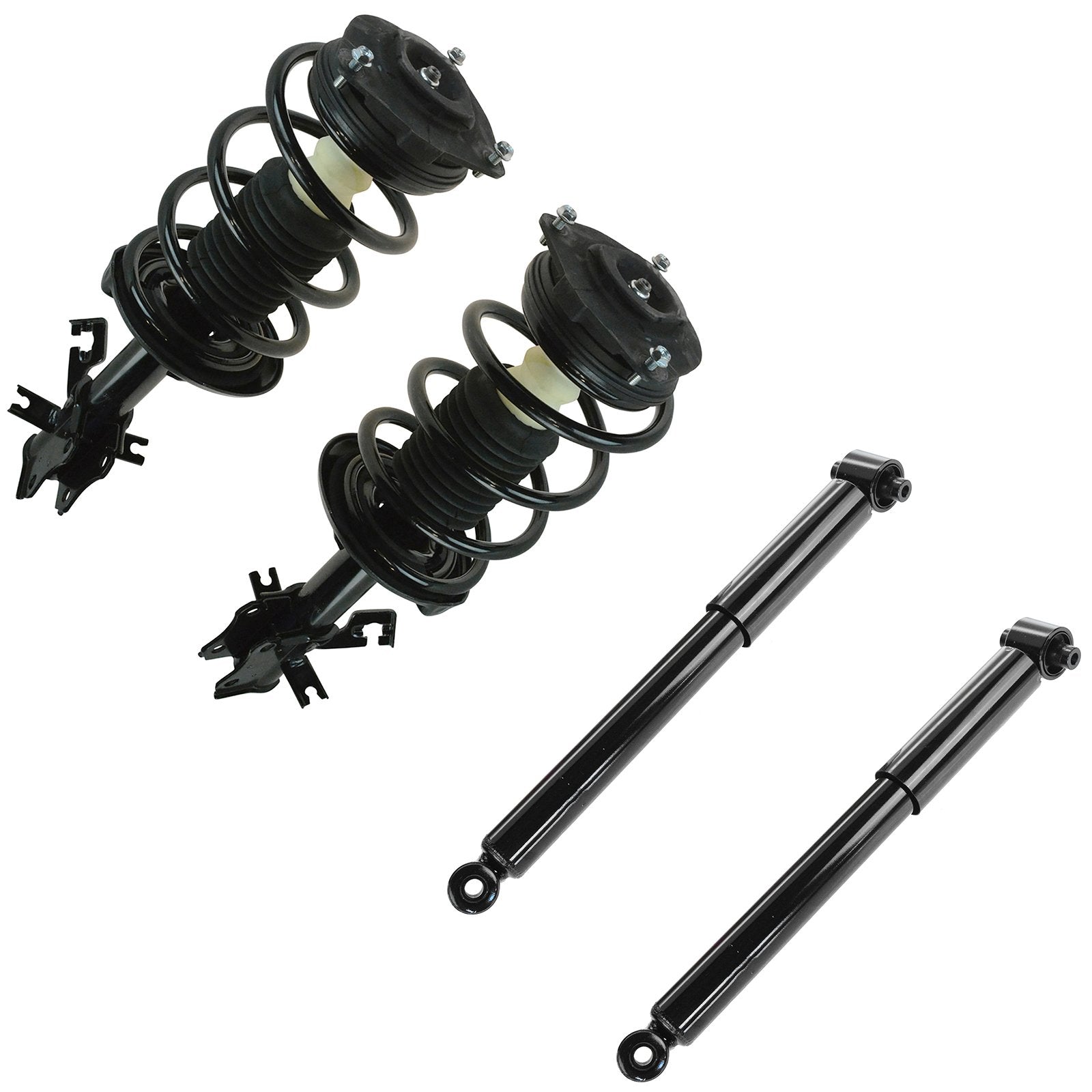 Trq Front And Rear Complete Strut Assembly & Shock Absorber Kit Complete Strut & Coil Spring Assembly Compatible With 2007-2012