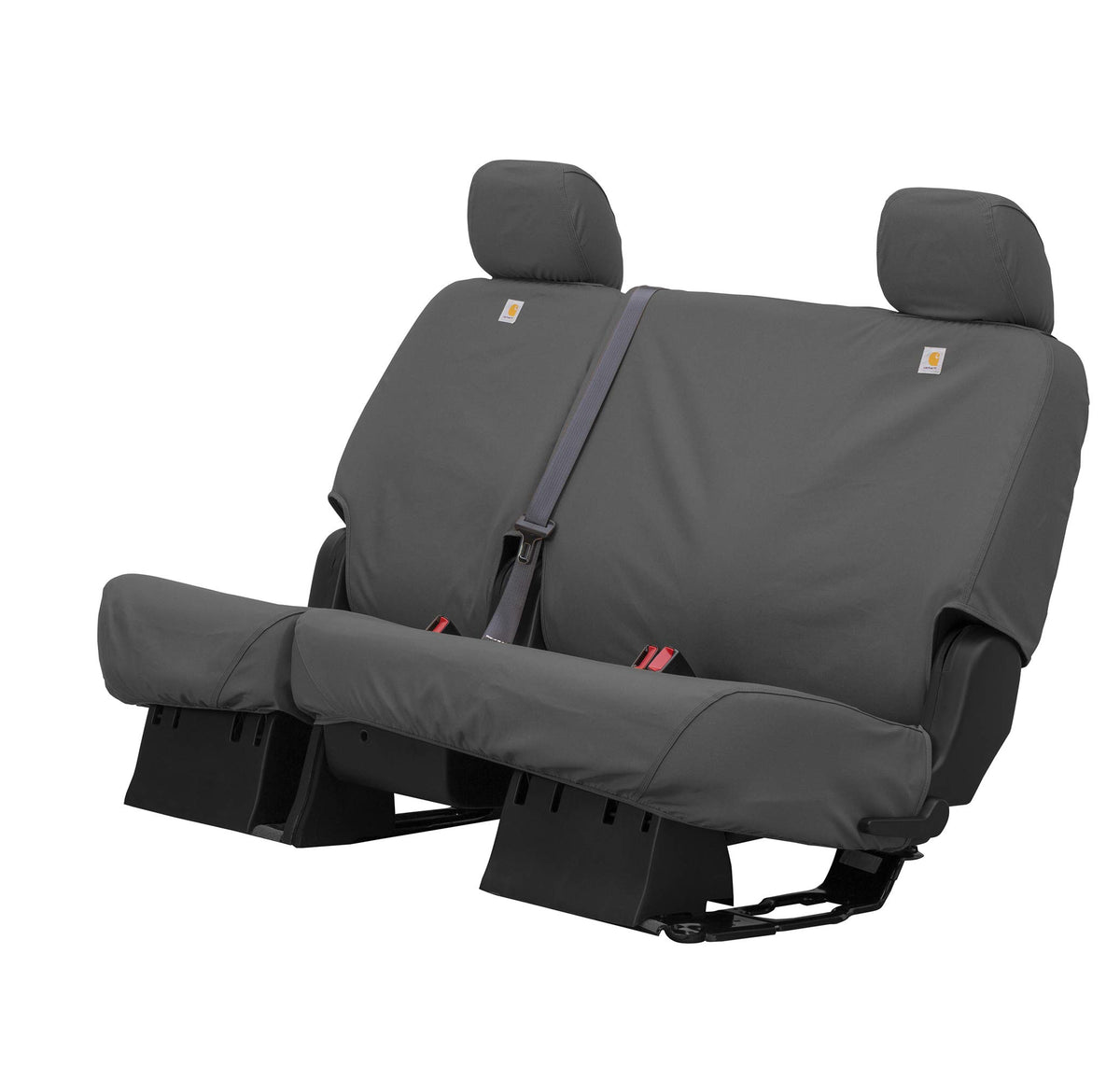 Covercraft Carhartt Seatsaver Custom Seat Covers | Fits 2016-2023 Toyota Tacoma Double Cab | 2Nd Row 40/60 Bench Seat, Duck Weav