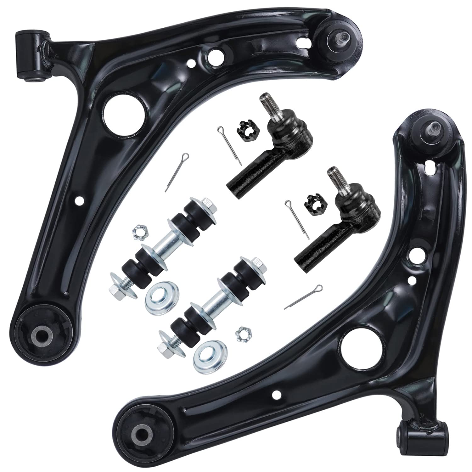 Detroit Axle -Front End 6pc Suspension Kit for 2004 2005 2006 Scion xA xB 2 Front Lower Control Arms with Ball Joints Replacemen