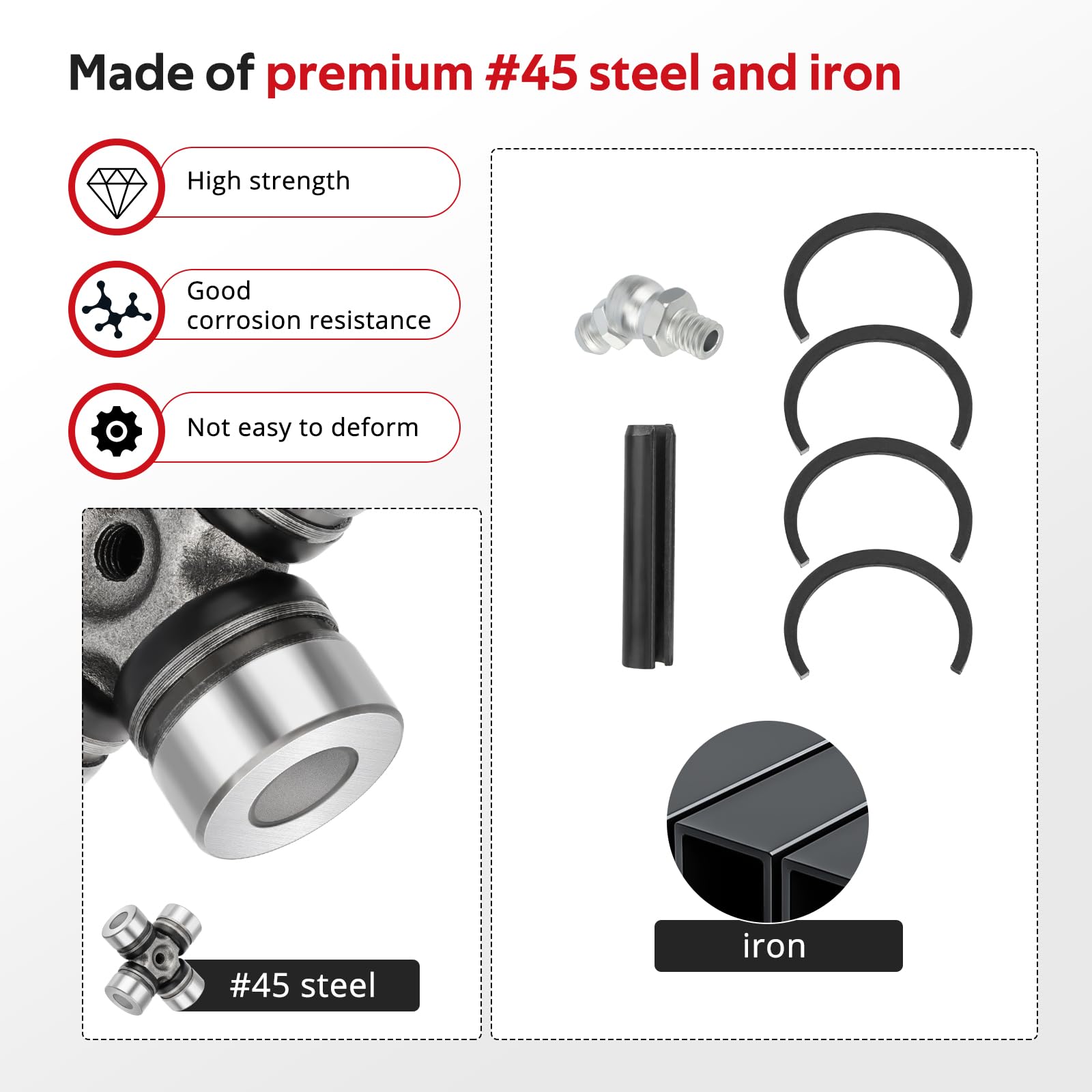 Front Prop Shaft U-Joint 2SET for Polaris RZR Ranger Sportsman General 1000 900 800 700 570 500 OEM# 2202015 2203703 3235500 323