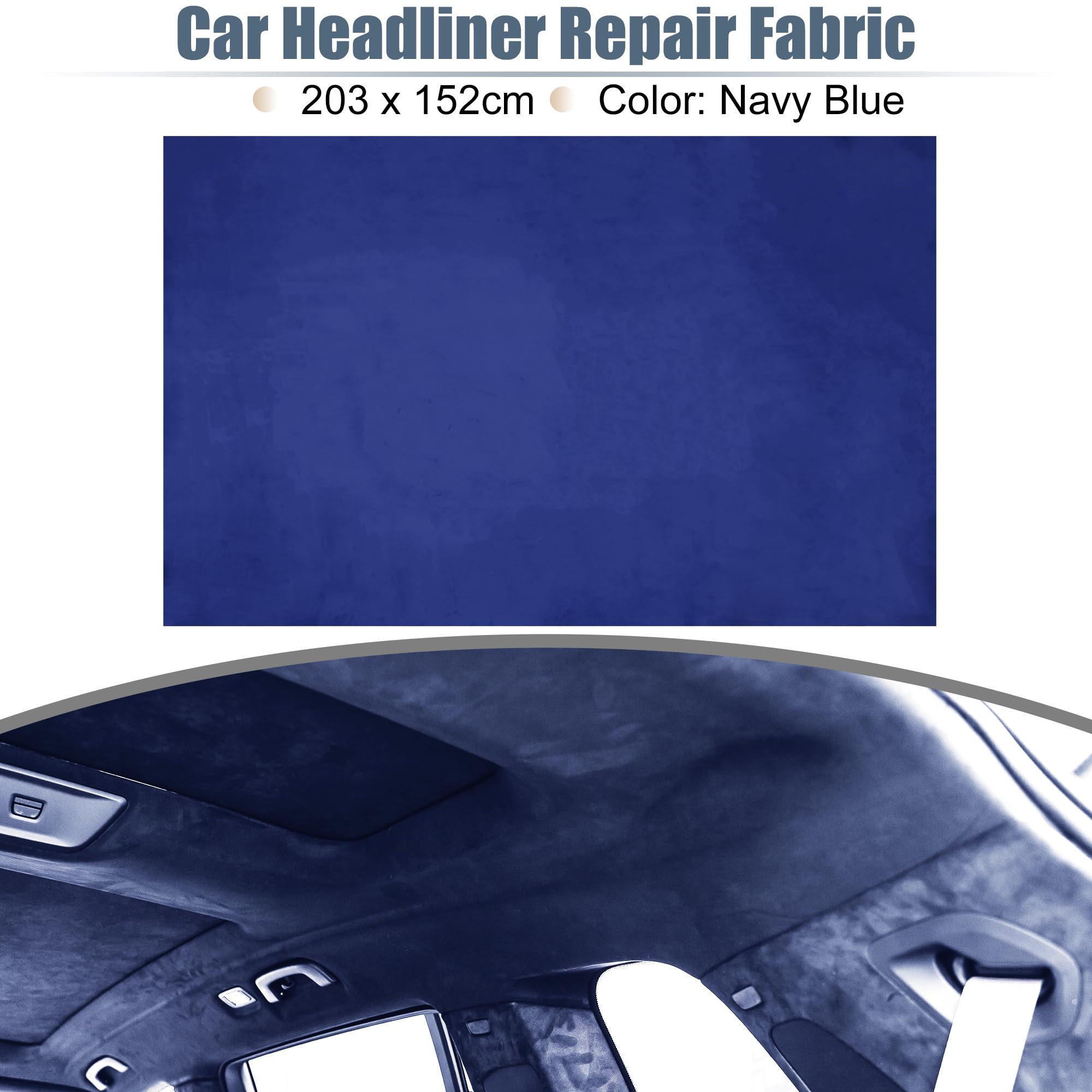 X AUTOHAUX Suede Headliner Fabric 80 Length x 60 Width Foam Backed for Car Truck SUV Interior Trim Protect Aging Broken Fade