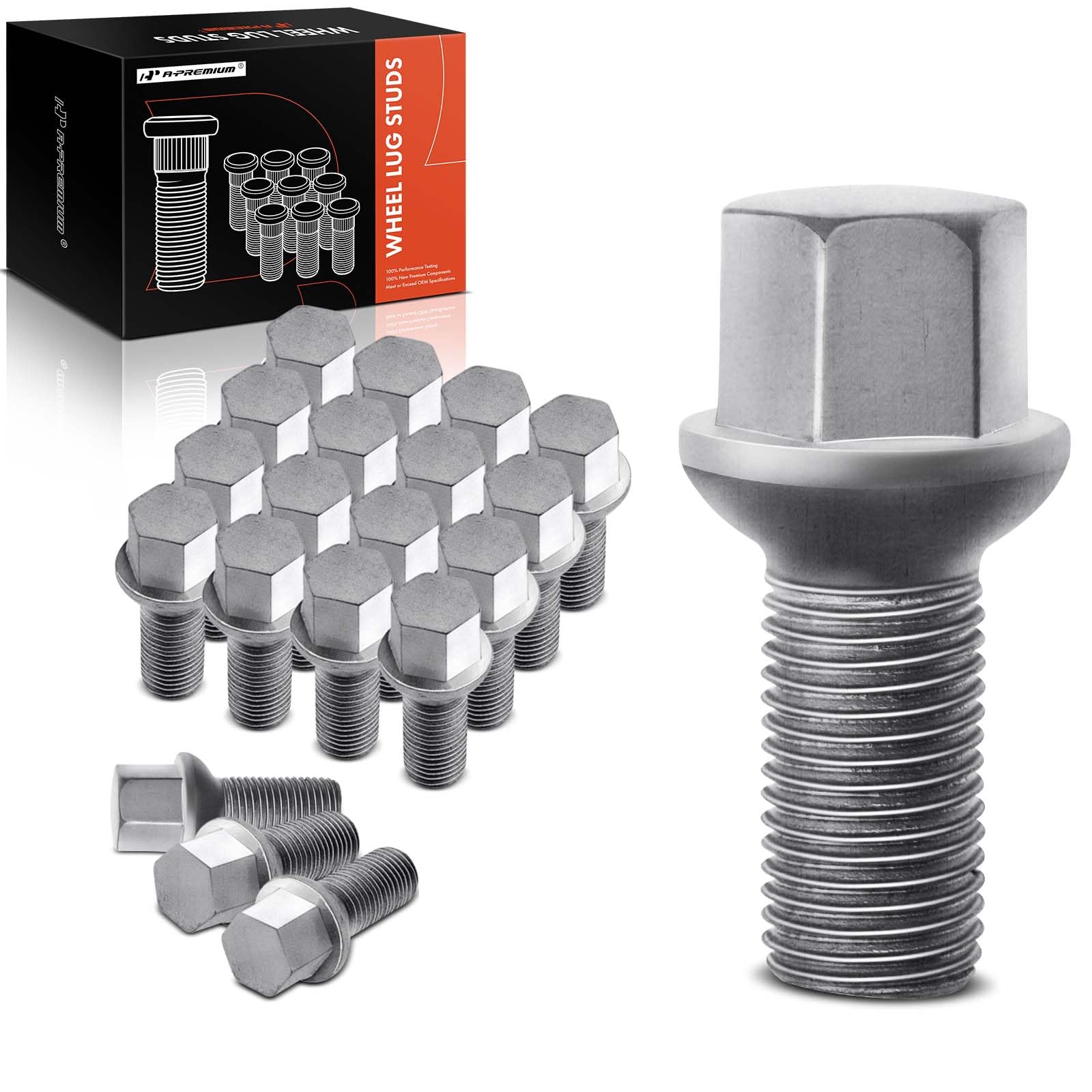 A-Premium M14-1.50 Wheel Studs Compatible With Mercedes-Benz C230 C250 C280 C300 C350 C350E C400 C63 Amg E200 E250 E300 Front An