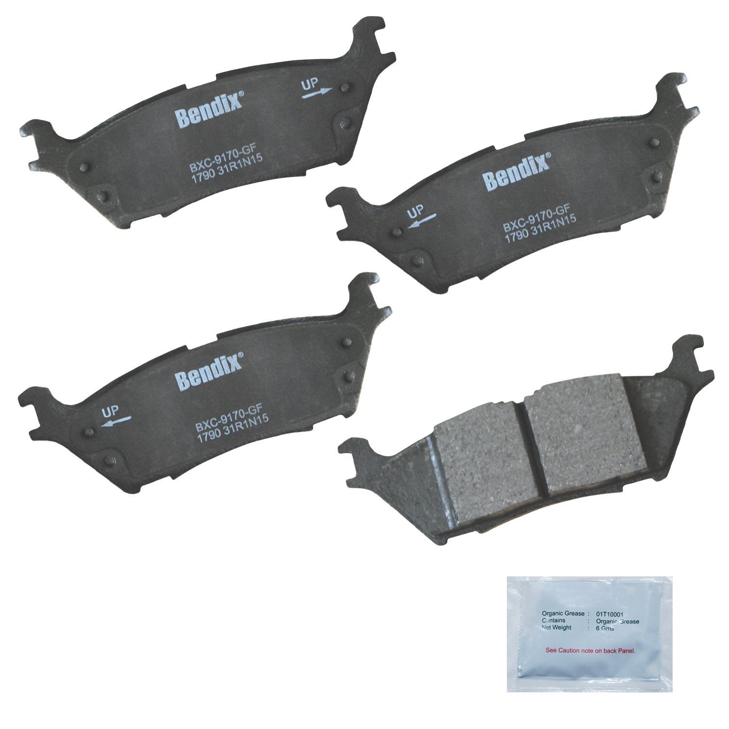 Bendix Priority1 Cfc1790 Ceramic Rear Brake Pads For Ford Expedition 2022-2018, F-150 2020-2015, Lincoln Navigator 2022-2018