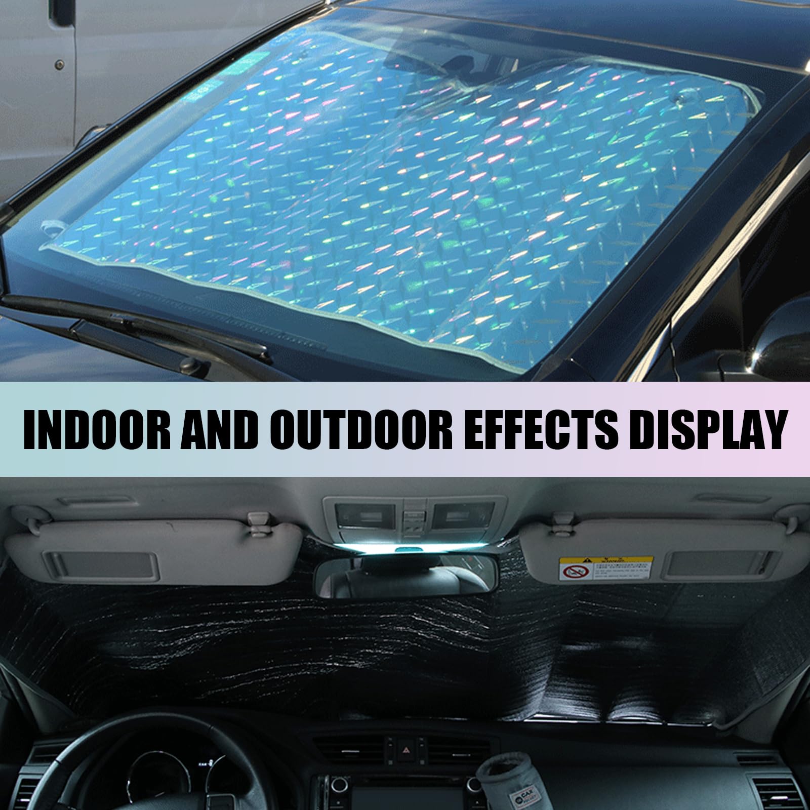 awlbed 1 PC Car Windshield Sun Shade, Portable Heat Insulation Reflector, Keep Cool, Universal Foldable Vehicle Front Window UV