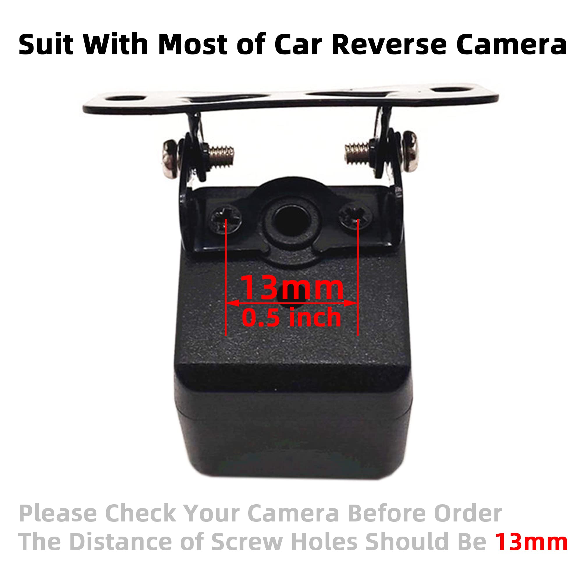 Isaddle Car Rear Camera Mounting Bracket Kit - Universal Adjustable Vehicle Backup Camera Mount Holder For Reverse Rearview Came