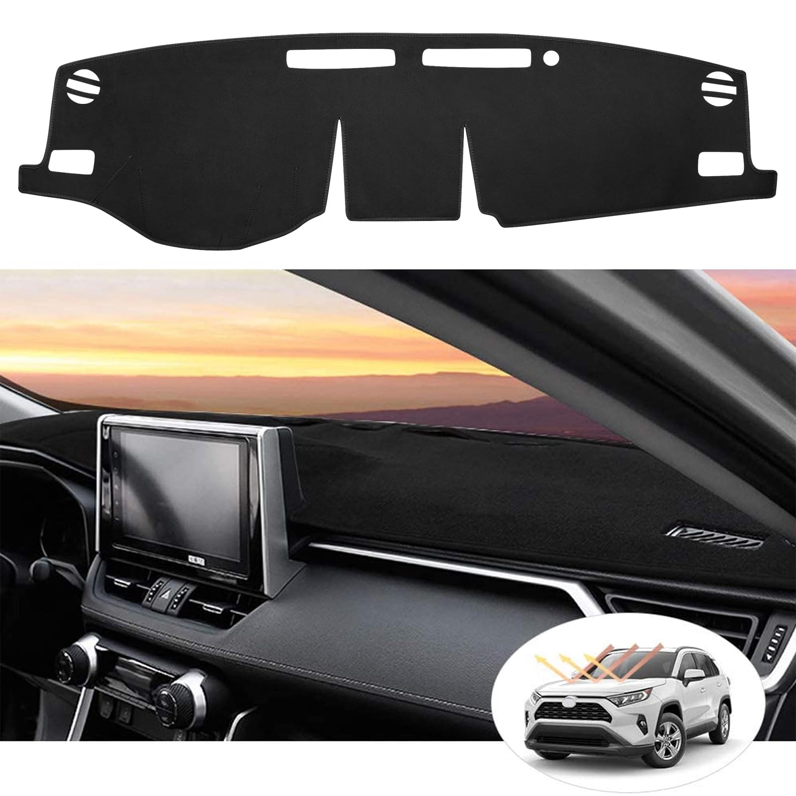 Speedwow Dashboard Dash Board Cover Mat 2019-2021 Toyota Rav4