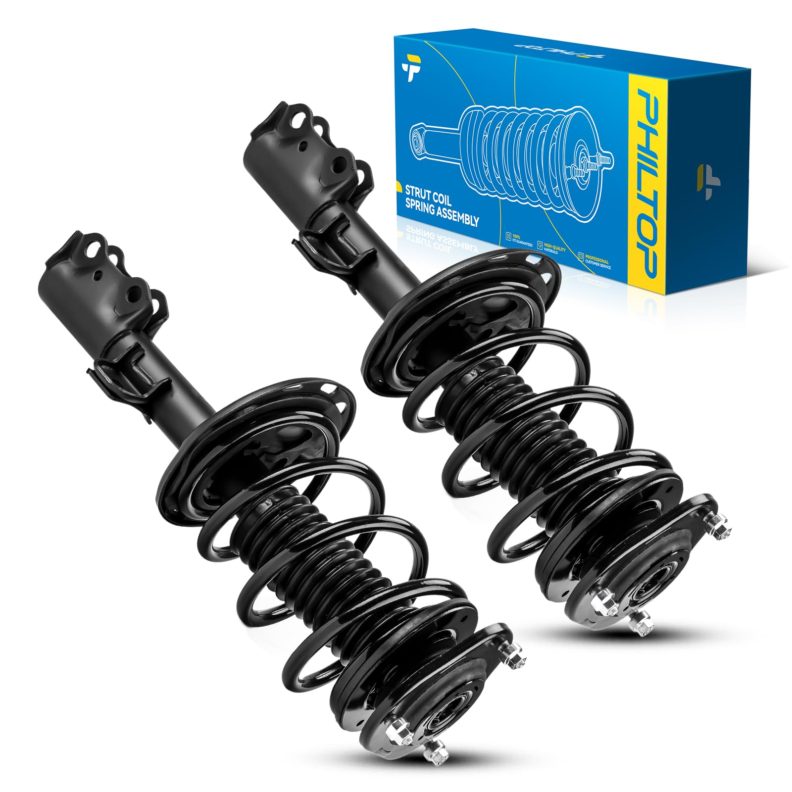 Philtop Struts Shock Absorber Fit For Rav4 2006-2012, Complete Struts With Coil Spring Assembly, Quick Suspension Loaded Struts