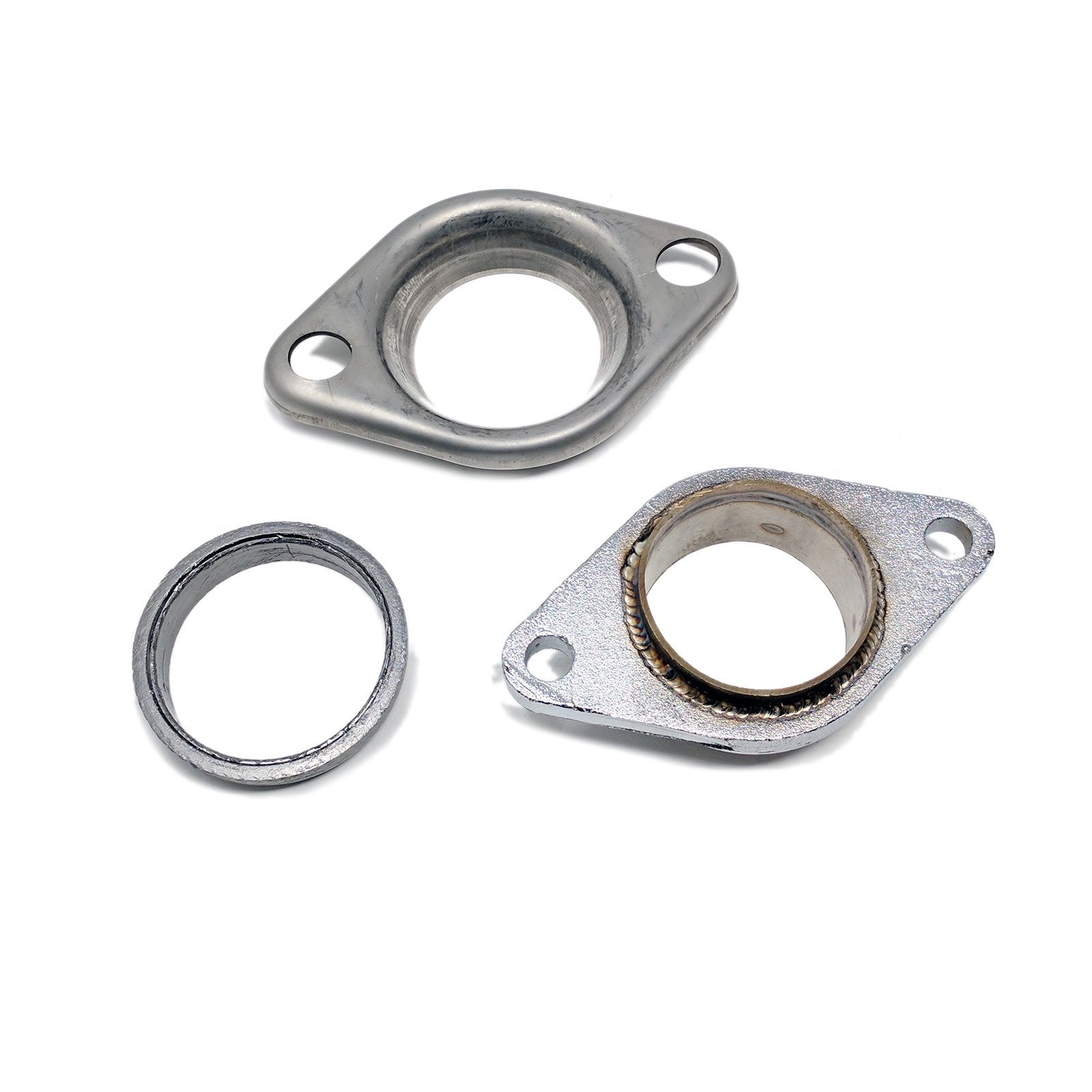 Exhaust Header Test Pipe Donut Gasket With Collector Flange Set, 2.5''