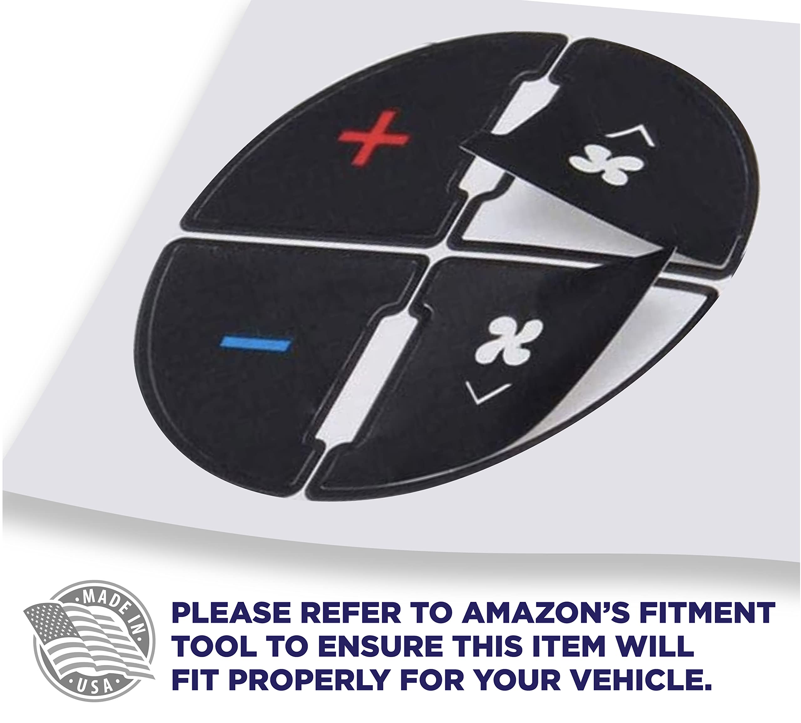 Ecoauto Ac Dash Button Repair Kit For Select Gm Vehicles - Fix Ruined Faded A/C Controls Premium Design & Made In Usa (Pack Of 2)