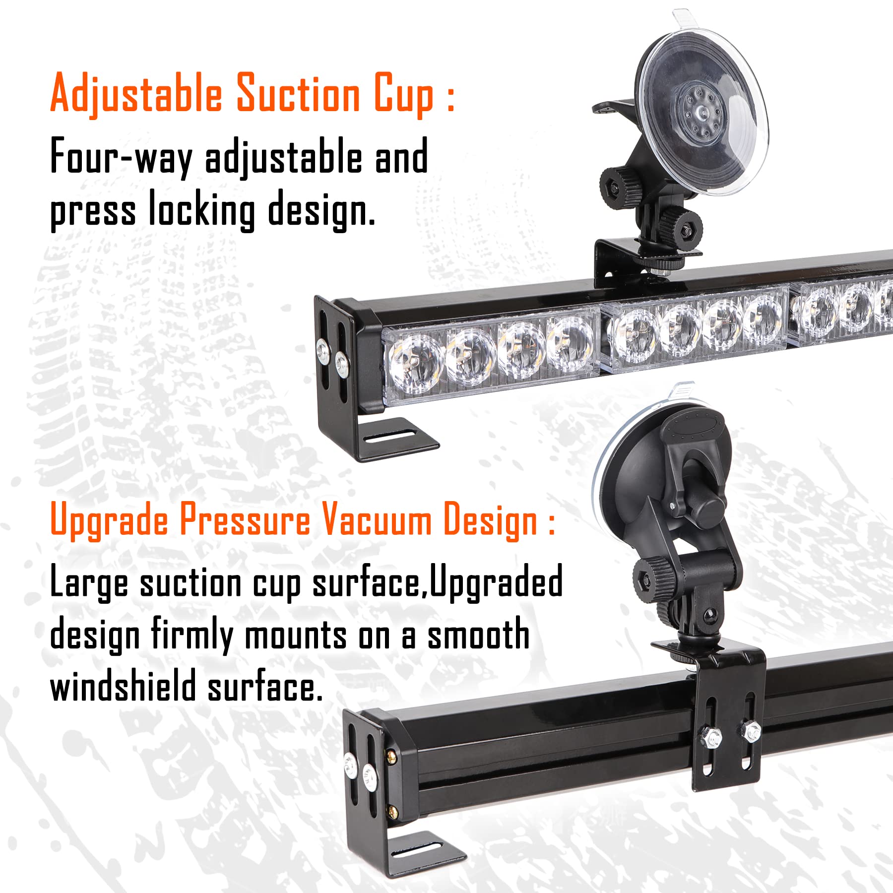 White/Purple Emergency Strobe Light Bar 36 In 13 Flash Patterns Traffic Advisor Warning Hazard Windshield Safety Lights Bar With