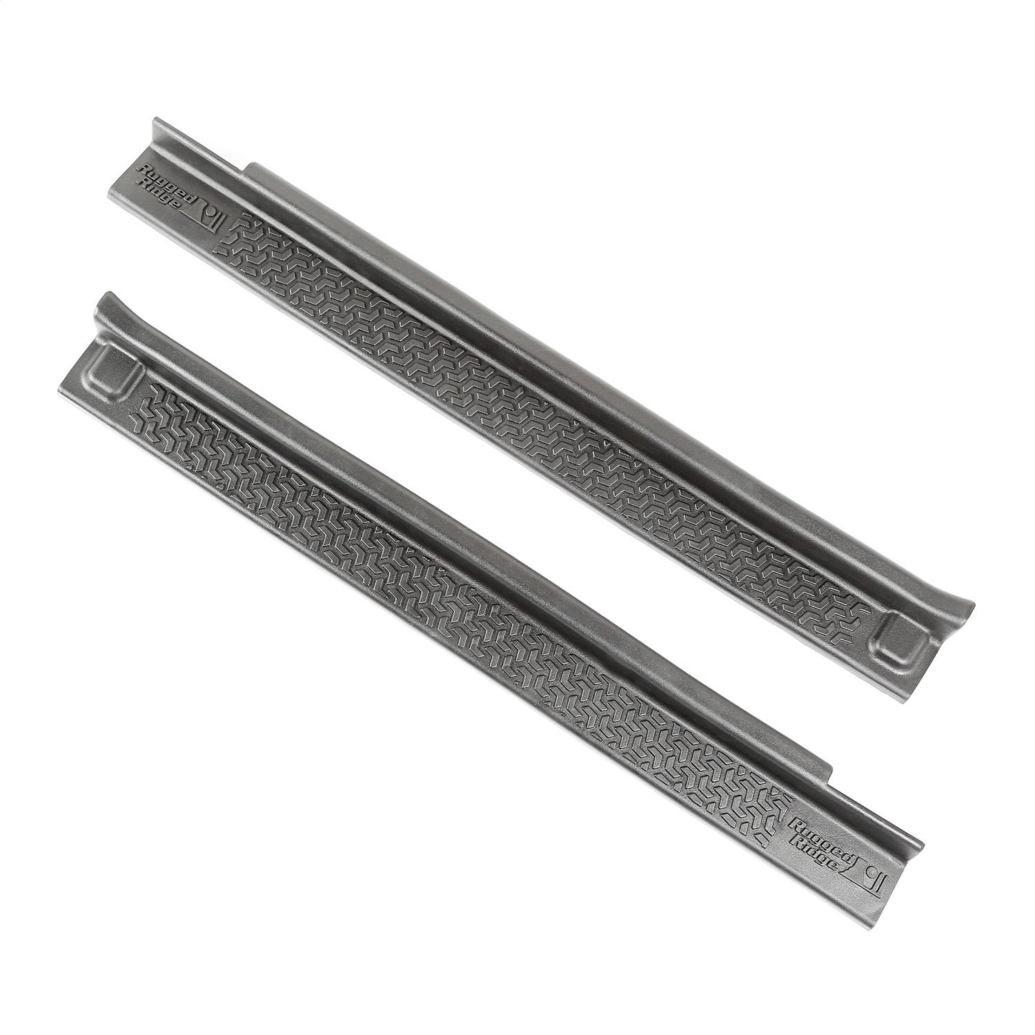 Rugged Ridge All-Terrain Entry Guards for Jeep Wrangler JK | 2-Piece Set, No Drill | Black Thermoplastic | 11216.2 | Fits 2007-2