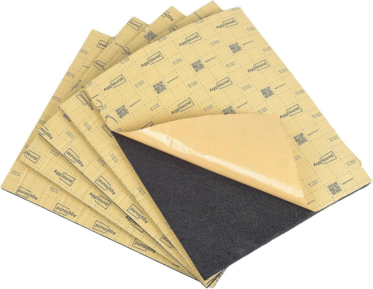 Aggsound 394Mil 18Sqft Thickened Sound Deadener For Cars - Auto Sound Deadening - Closed Cell Foam Noise Deadening Material - He