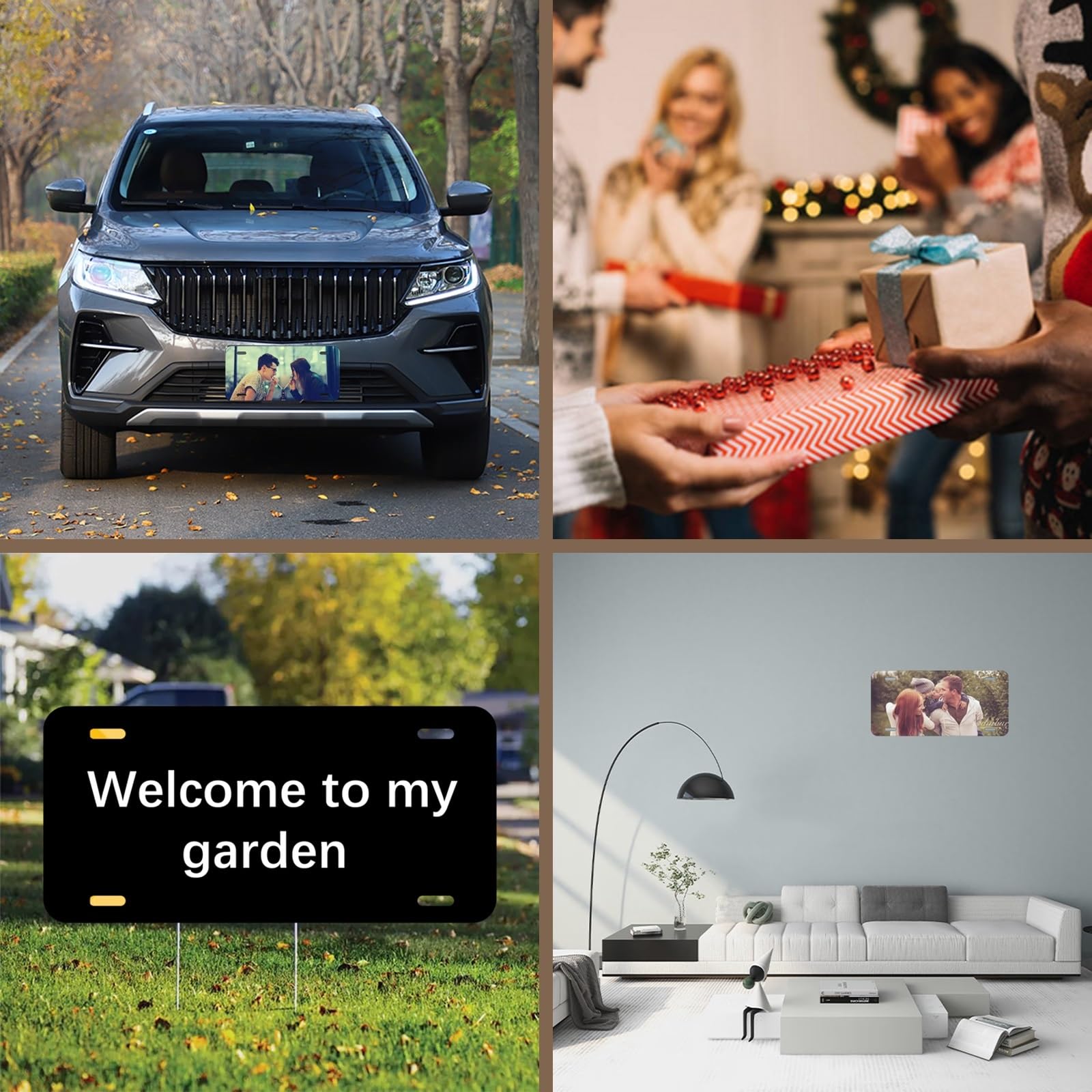 5 Pcs Sublimation License Plate Blanks DIY Picture Sublimation BlankHeat Thermal Transfer Sheet,Metal Aluminum Automotive White