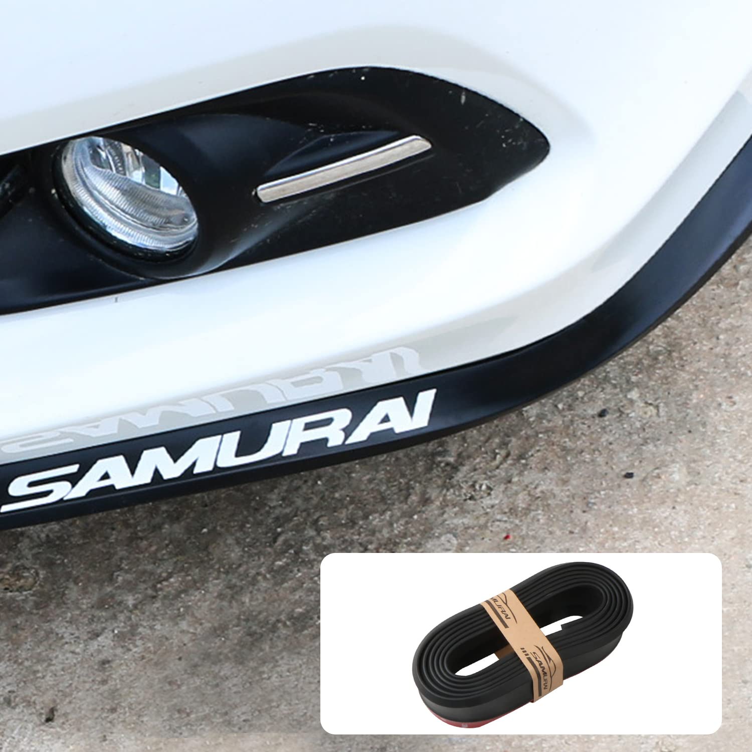 Miytsya Pack-1 2.5M/8.2Ft Car Front Lip, Front Bumper Lip, Carbon Lip, Side Skirt, Front Lip Spoiler Waterproof Protection, Univ