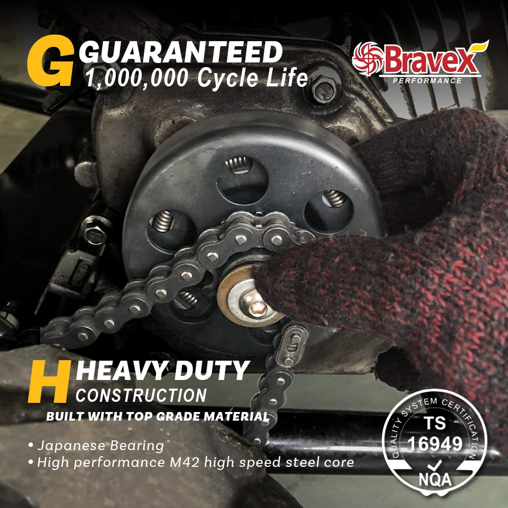 Bravex Centrifugal Clutch 12T 3/4'' Bore Chain #35 For Predator Honda Gx160 Gx200, Go Kart Fun Kart Mini Bike 12 Tooth